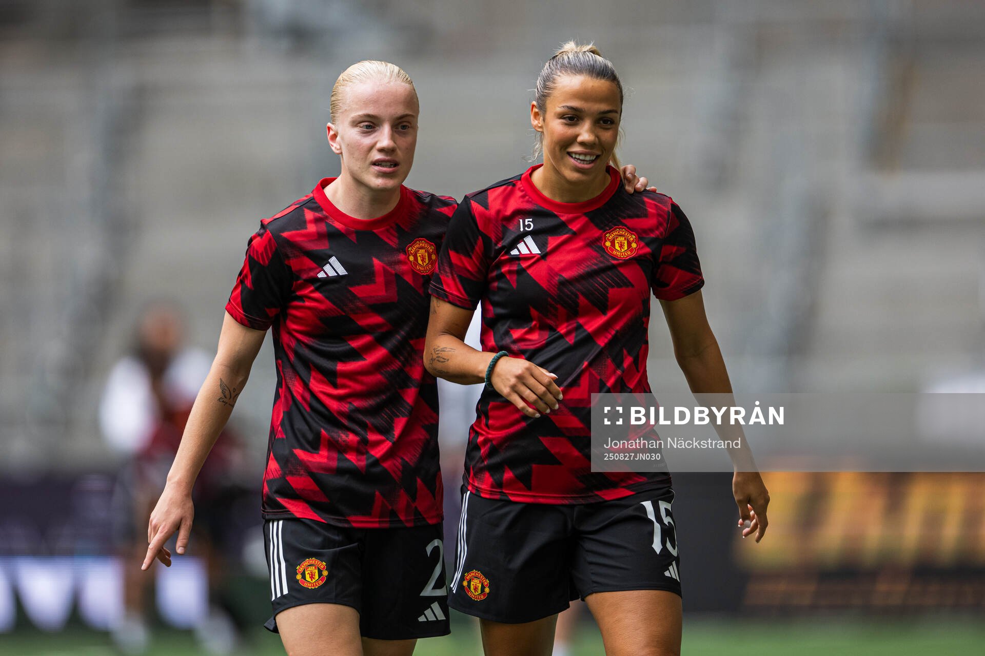 Anna Sandberg and Celin Bizet Donnum of Manchester United