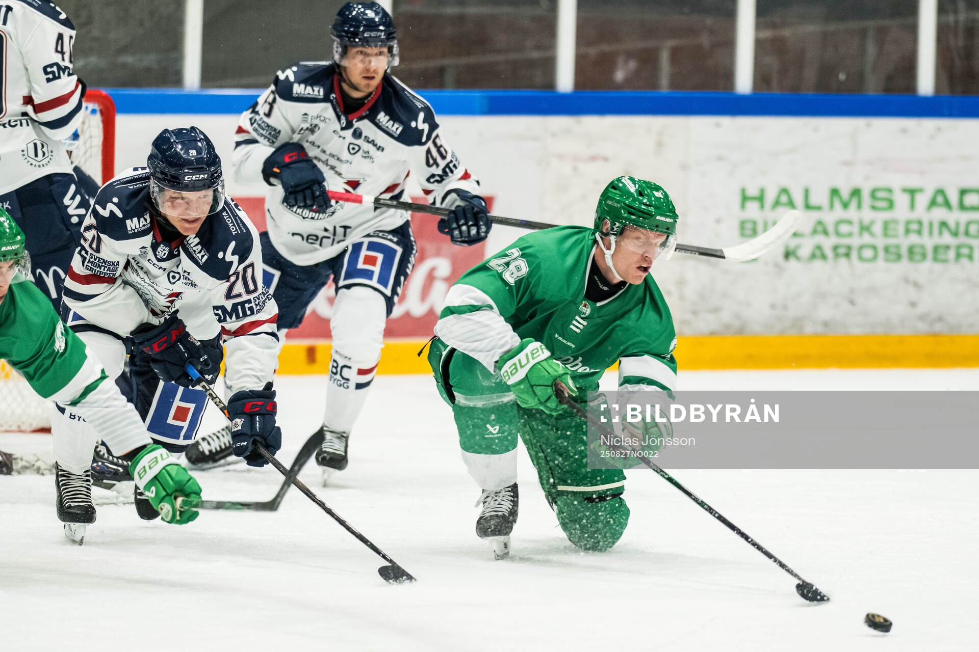 Linköpings Johan Johnsson och Rögles Anton Bengtsson