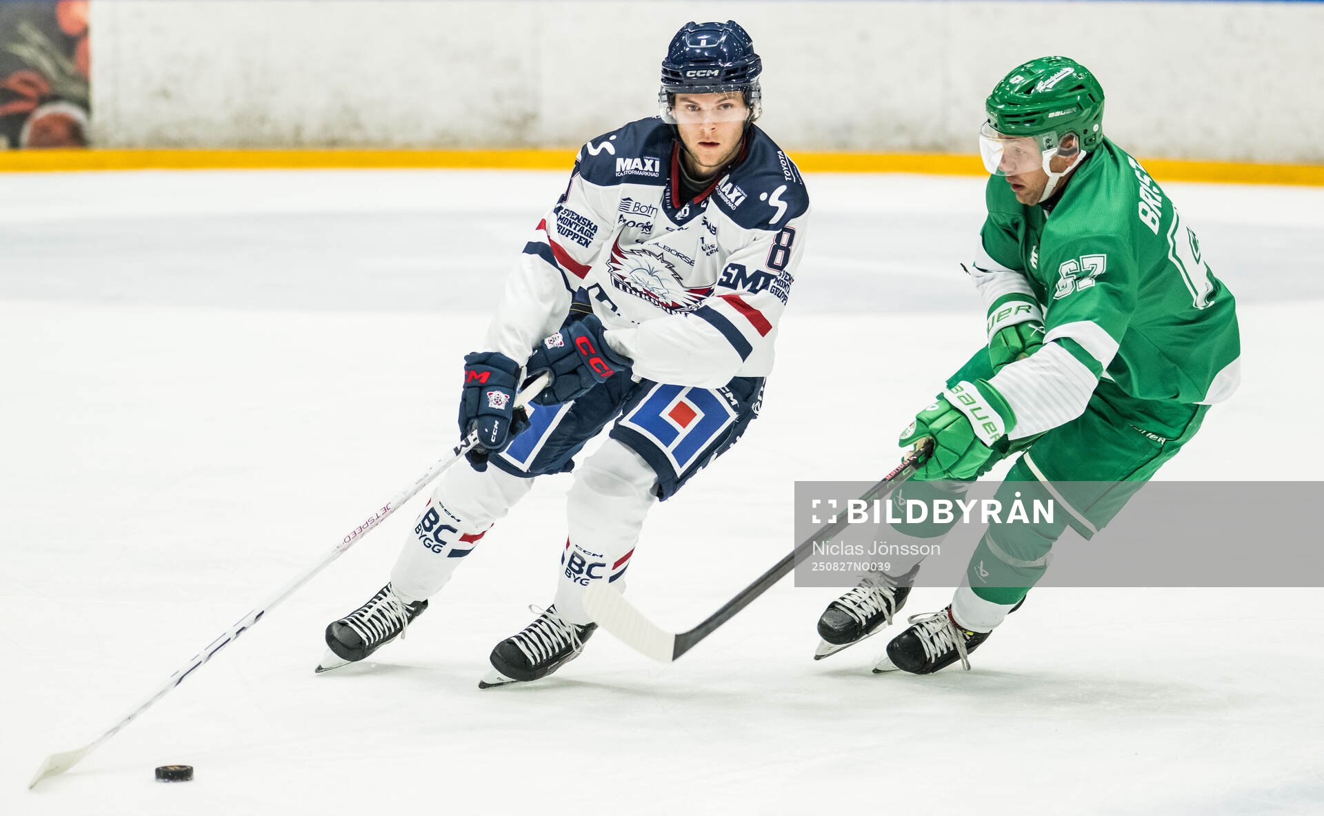 Linköpings Jonathan Myrenberg och Rögles Leon Bristedt