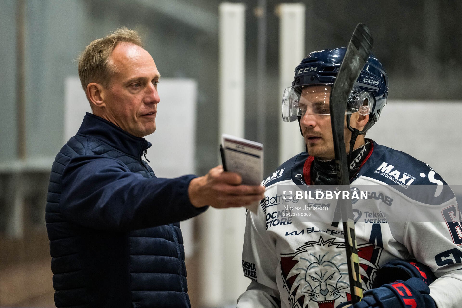 Linköpings tränare Mikael Håkanson och Markus Ljungh