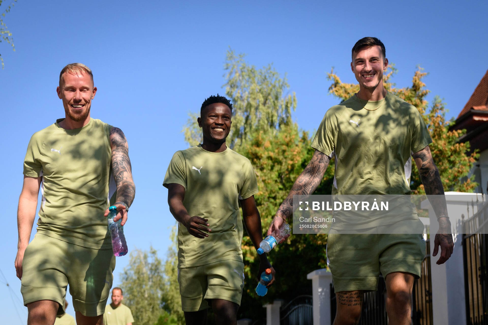 Mikkel Rygaard Jensen, Sabri Dahari Kondo and goalkeeper
