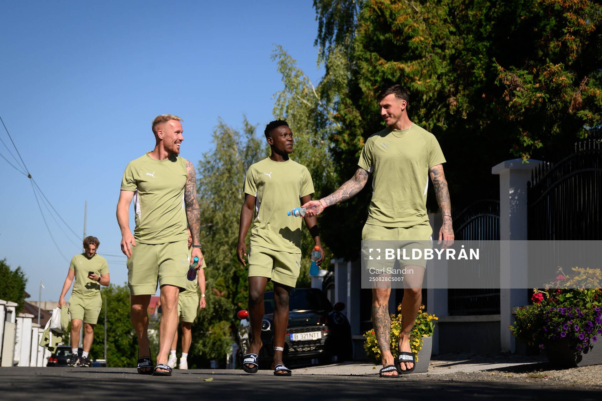 Mikkel Rygaard Jensen, Sabri Dahari Kondo and goalkeeper