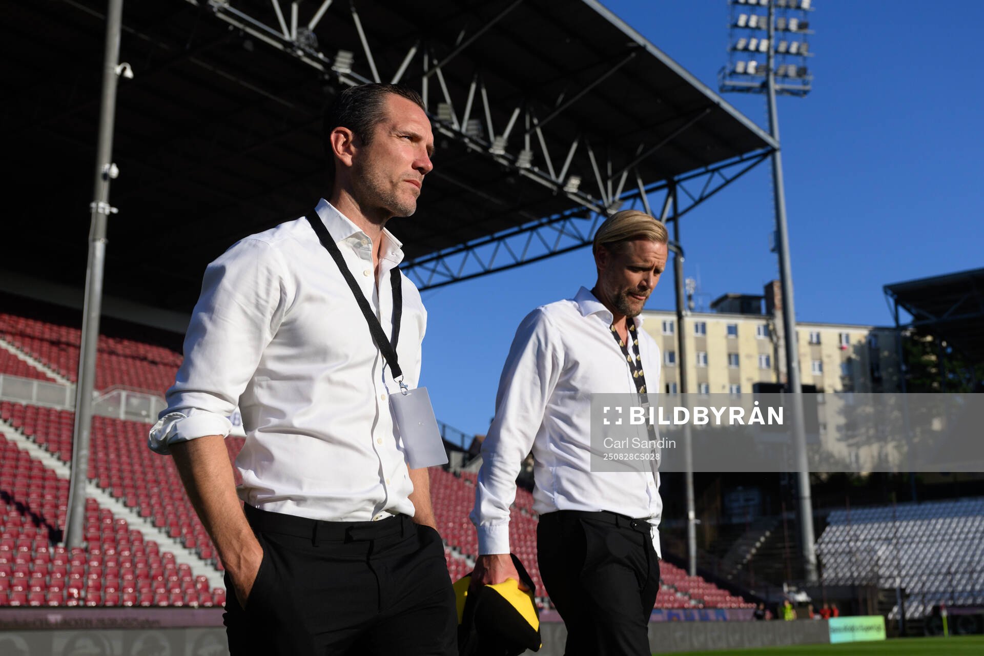 Football manager Martin Ericsson and club manager Marcus