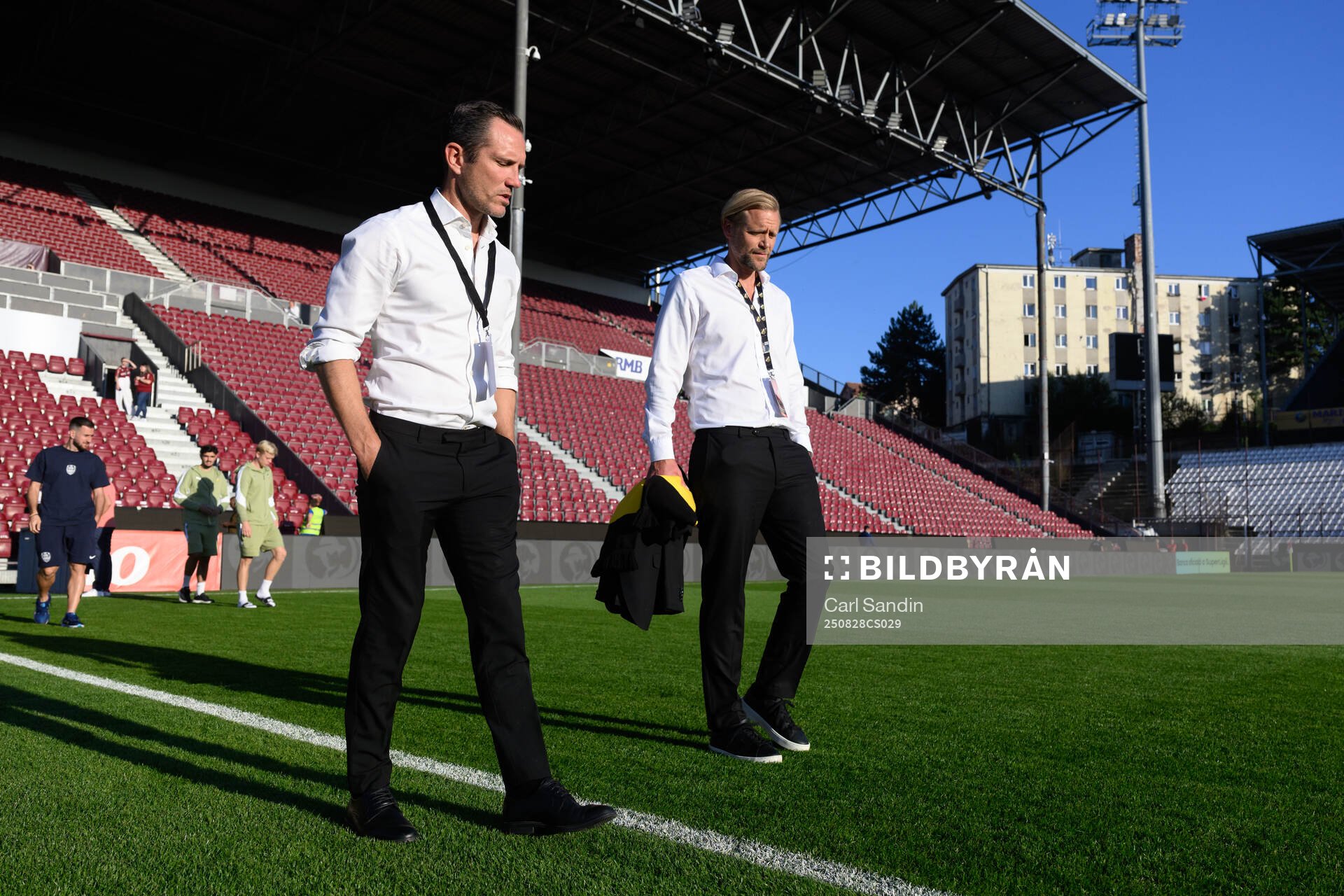 Football manager Martin Ericsson and club manager Marcus