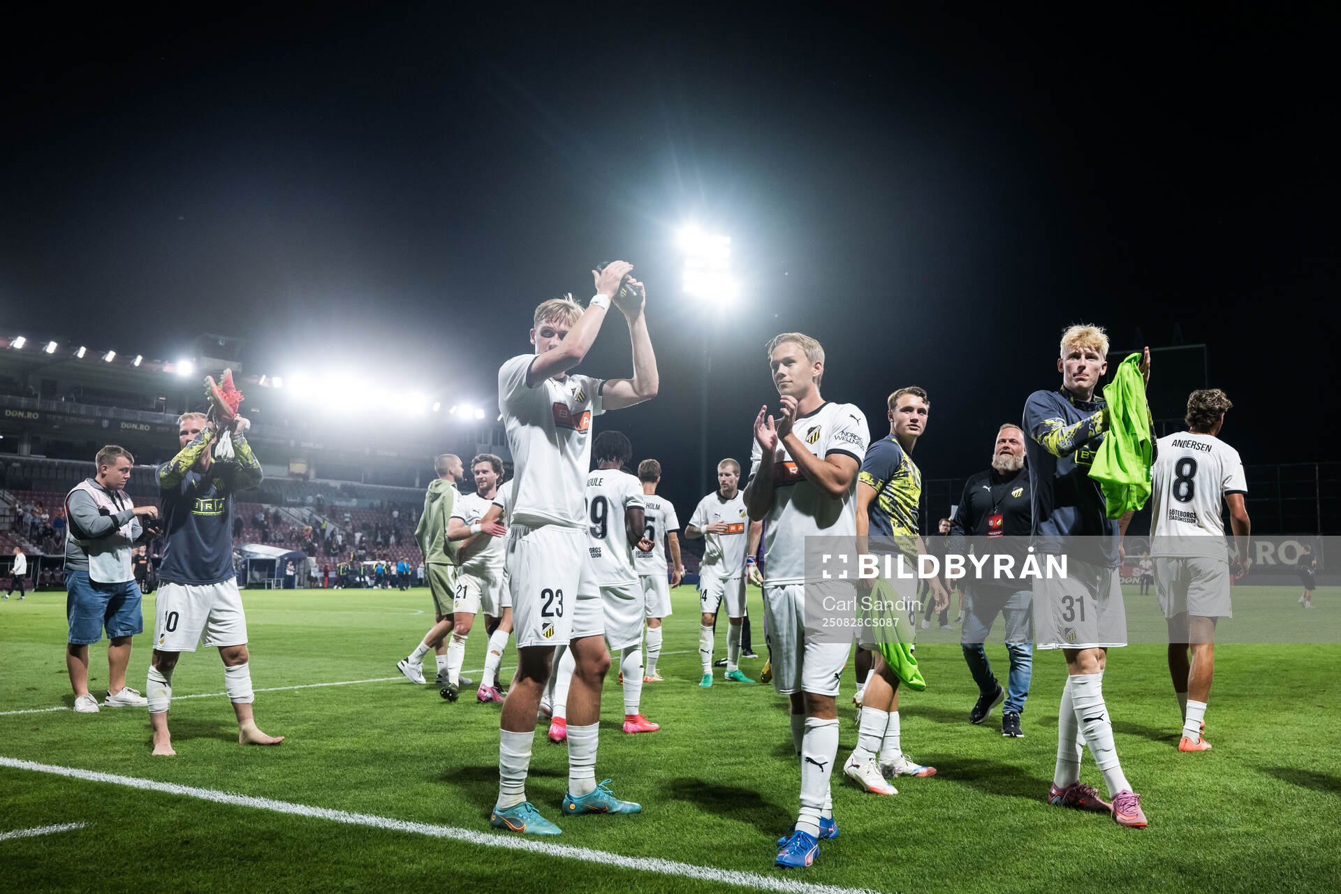 Olle Samuelsson, Pontus Dahbo and Lasse Madsen of Häcken