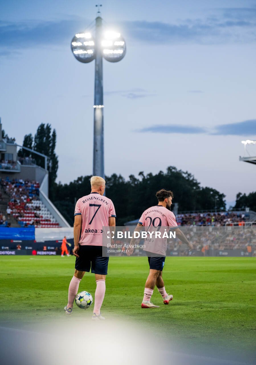 Otto Rosengren and Sead Haksabanovic of Malmö FF