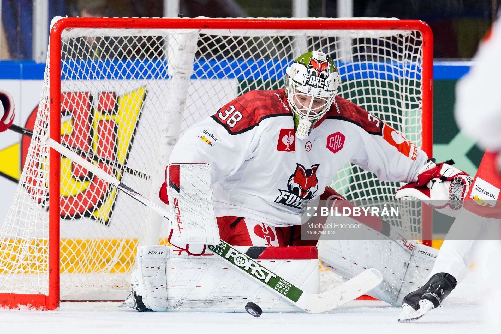 Goaltender Samuel Harvey of Bolzano