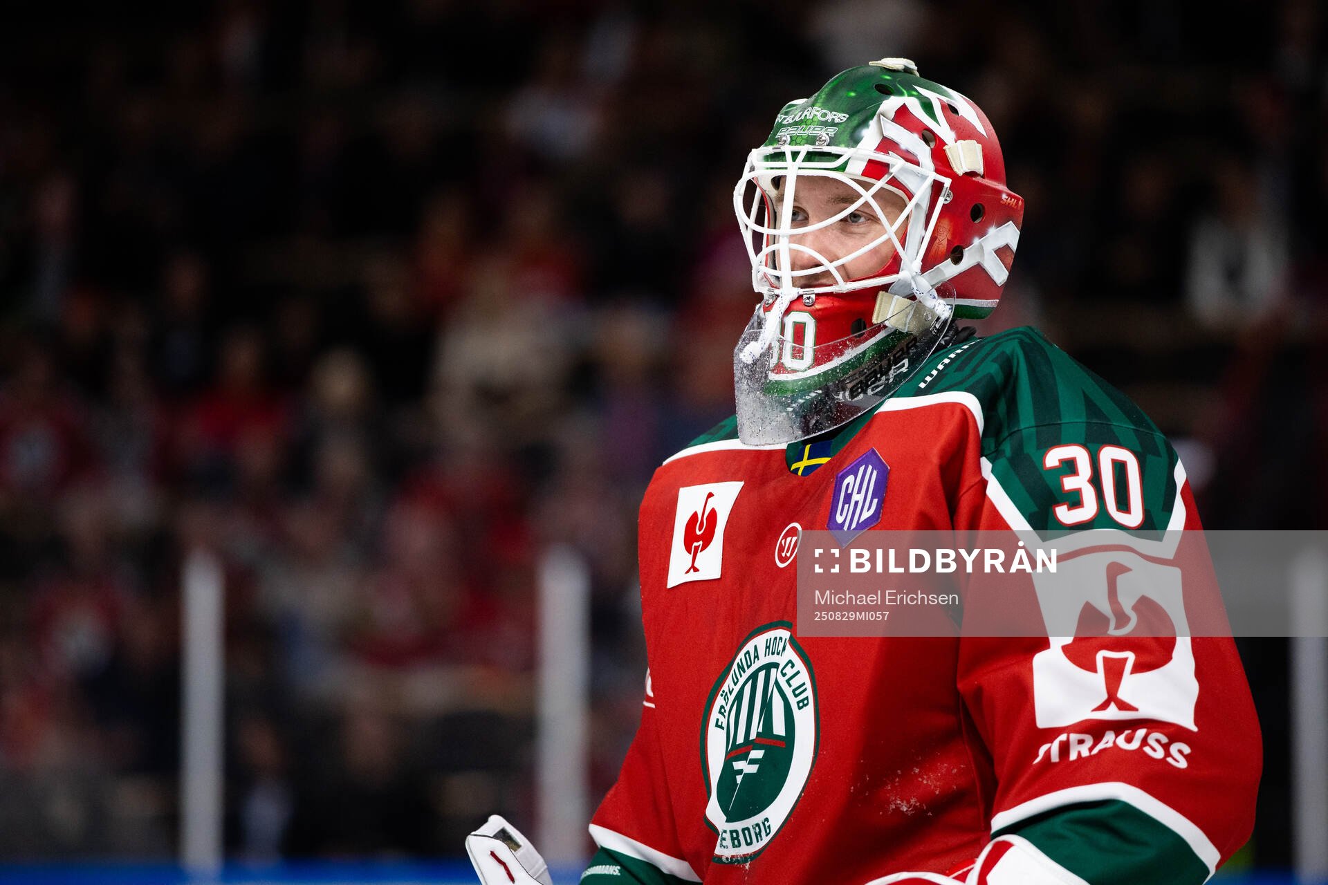 Goaltender Tobias Normann of Frölunda