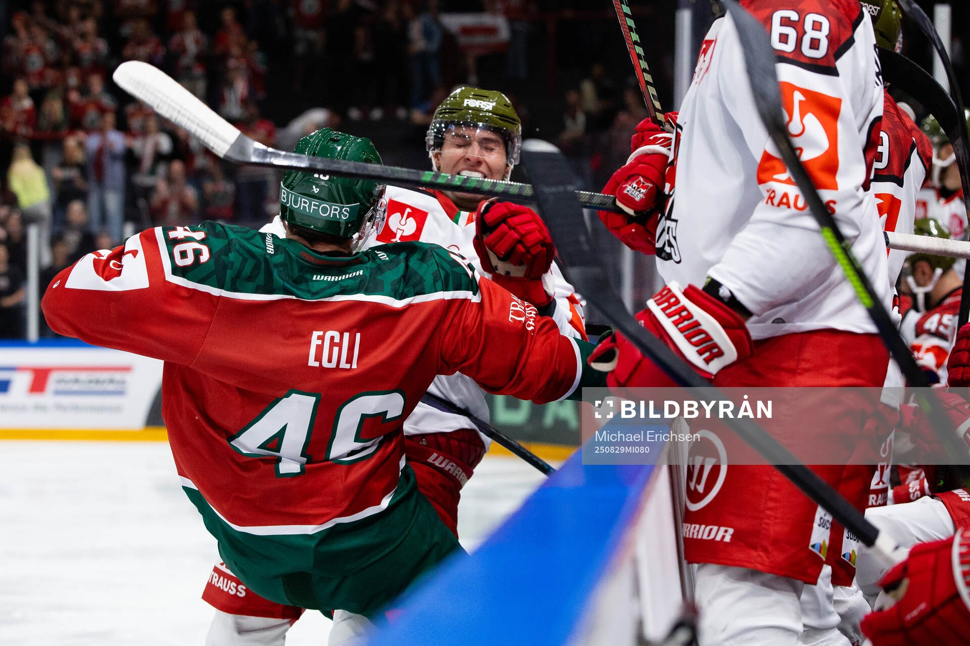 Pascal Brunner of Bolzano and Dominik Egli of Frölunda