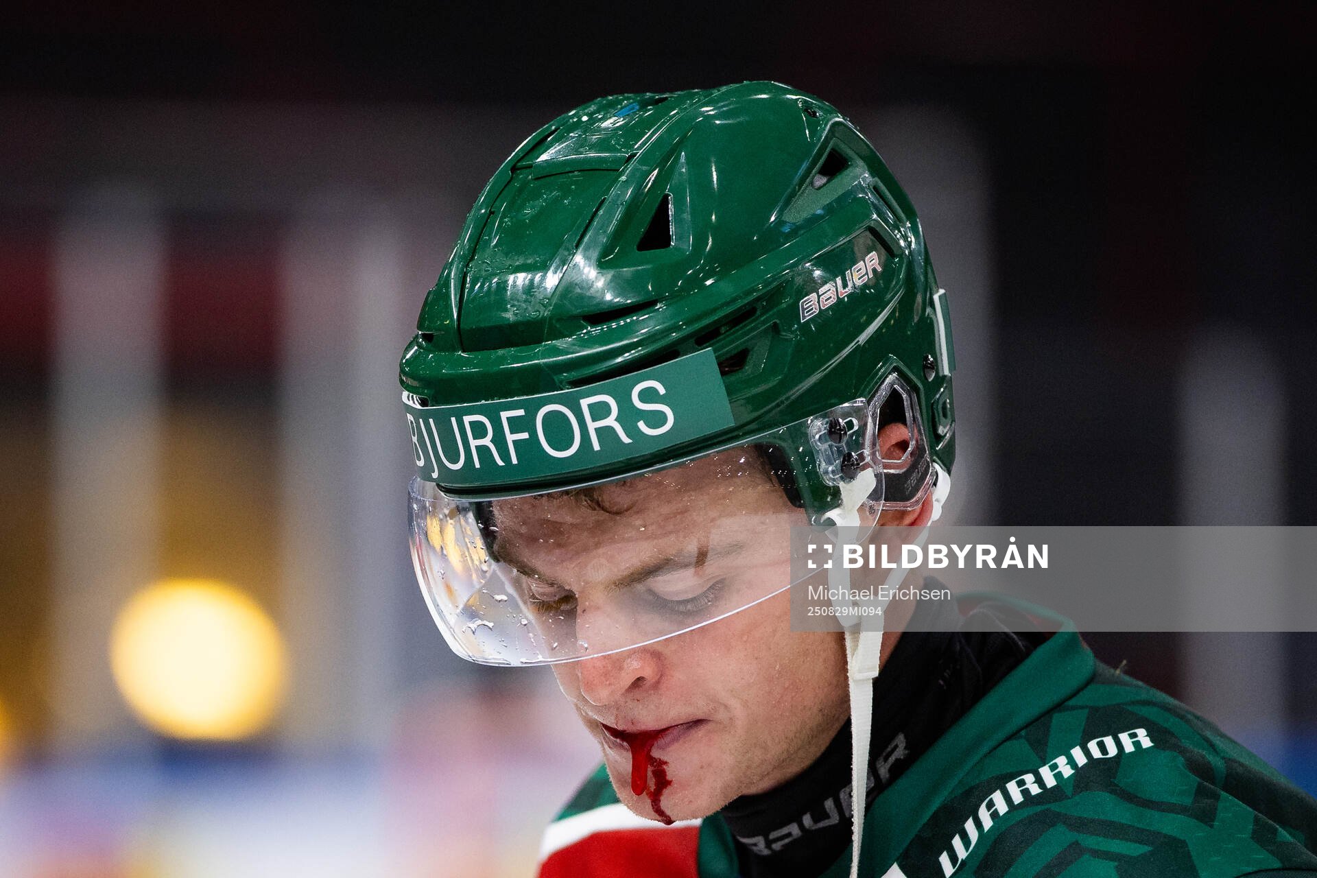 Filip Cederqvist of Frölunda leaves the ice