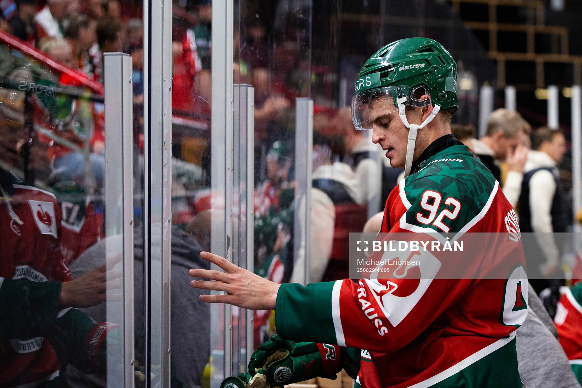 Filip Cederqvist of Frölunda leaves the ice