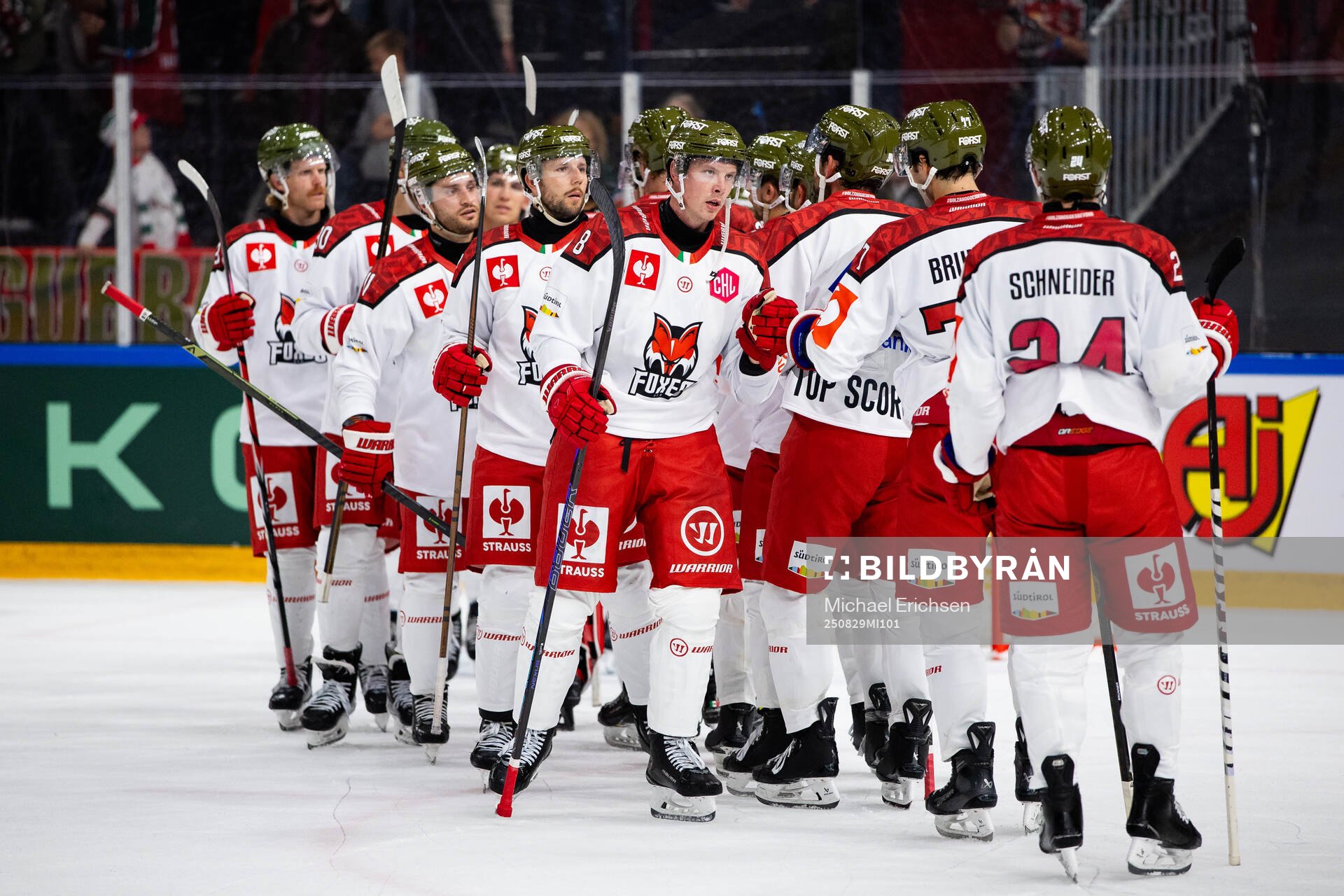 Players of Bolzano look dejected