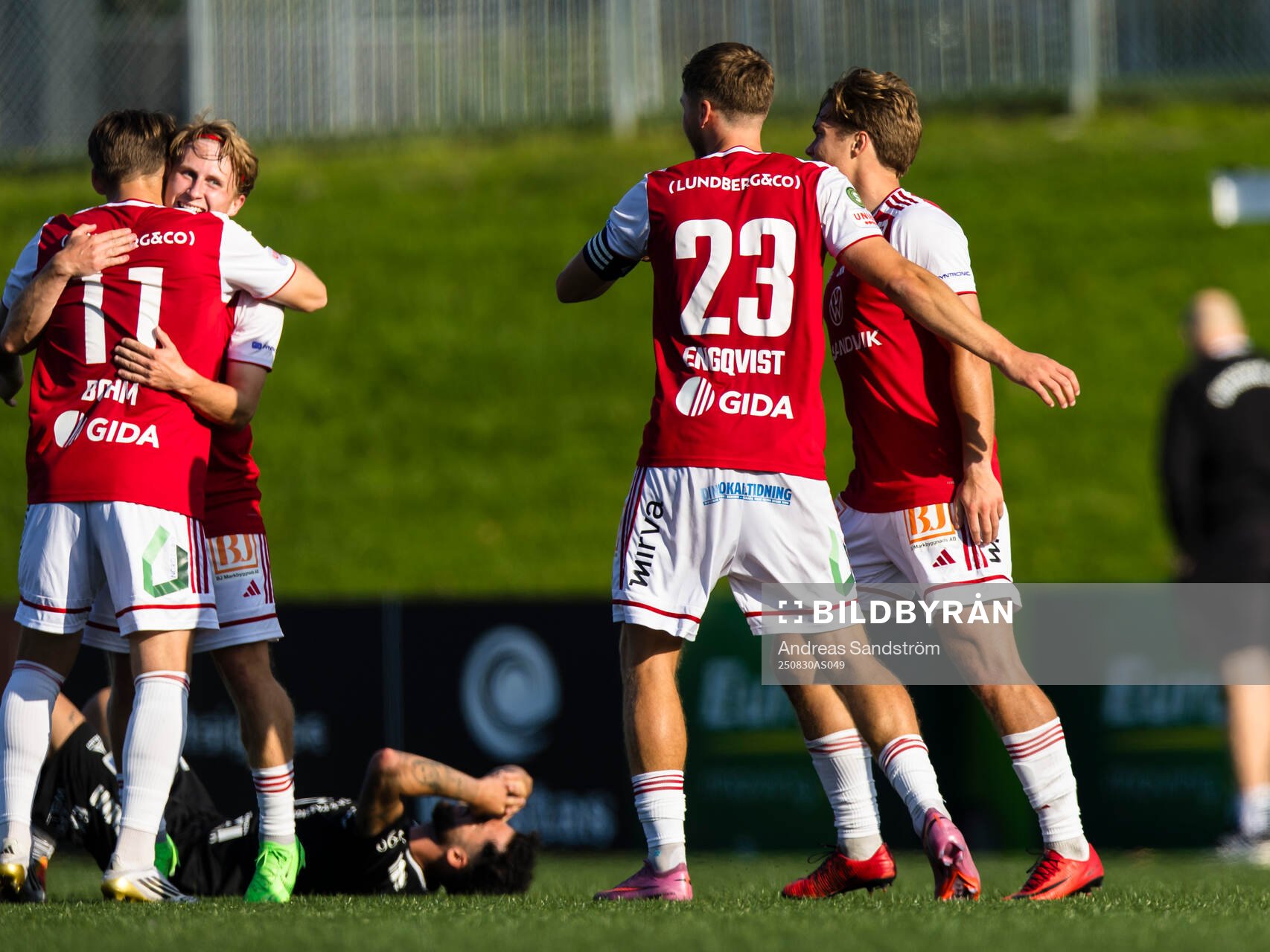 Sandvikens IFs spelare med 2-1 målskytten Victor Backman