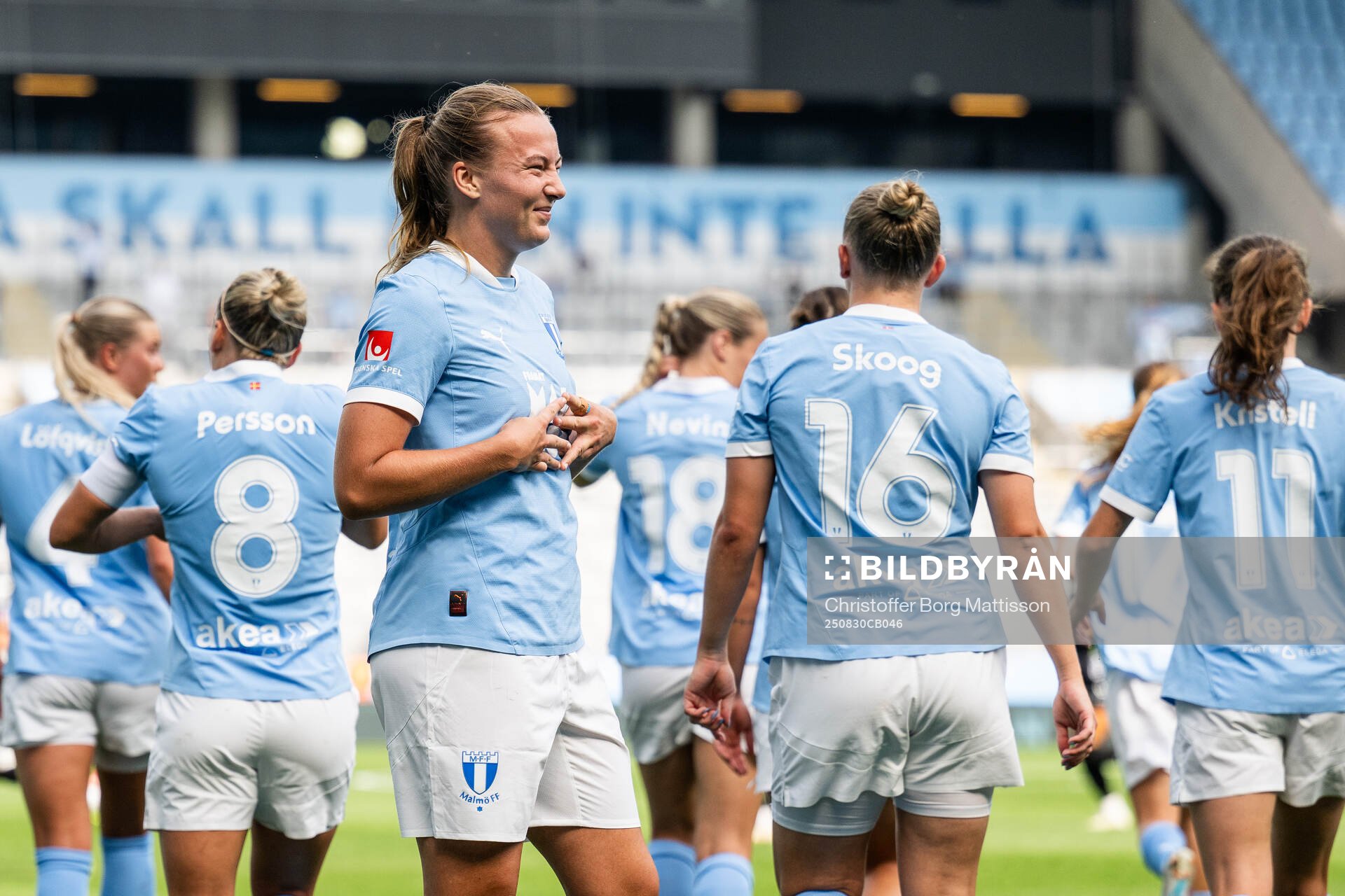 Malmö FFs Sara Kanutte Sørensen Fornes jublar med