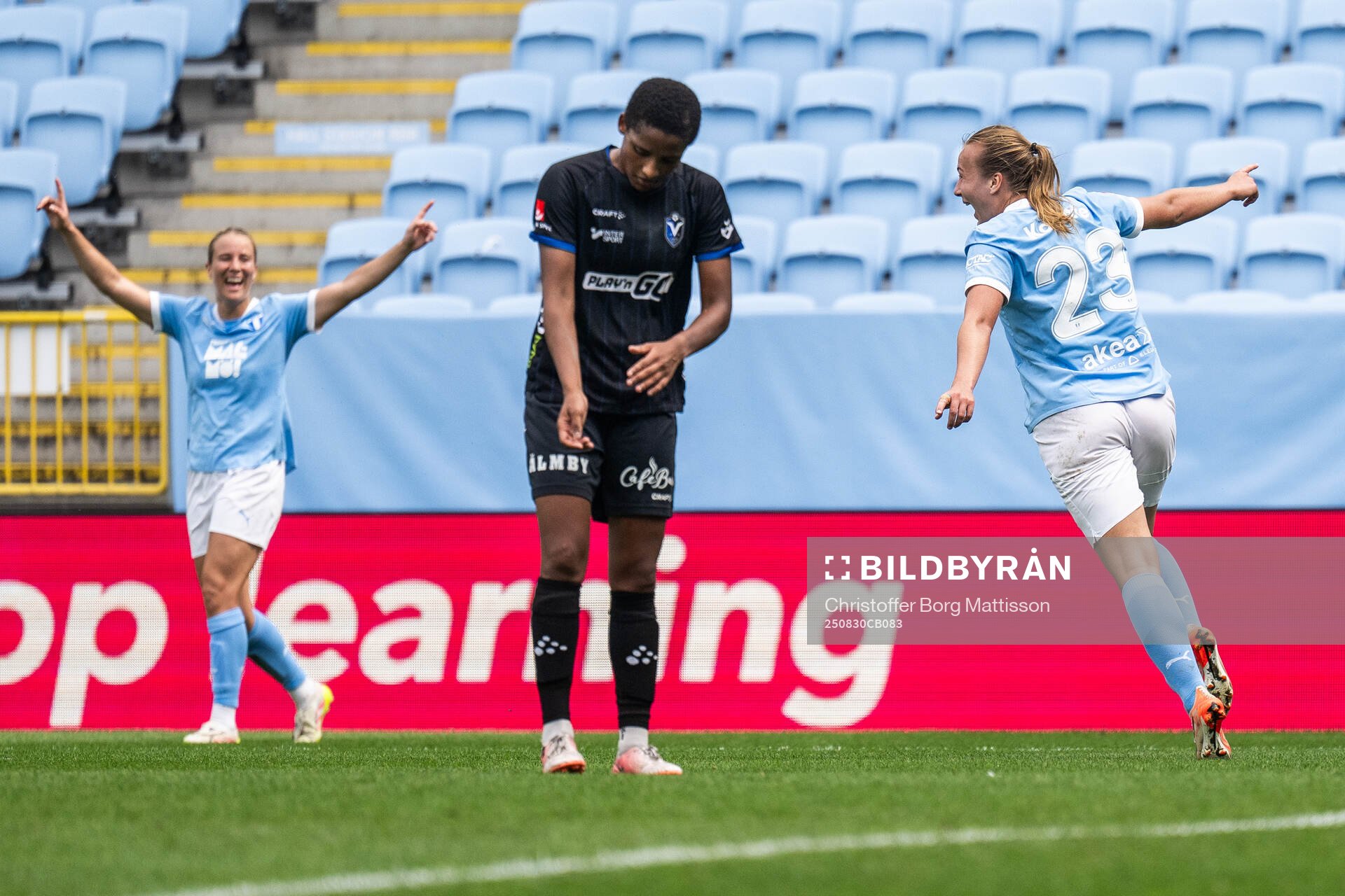 Malmö FFs Sara Kanutte Sørensen Fornes jublar