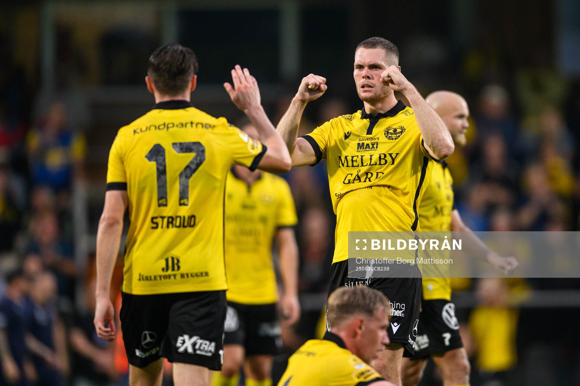 Mjällbys Jacob Bergström jublar
