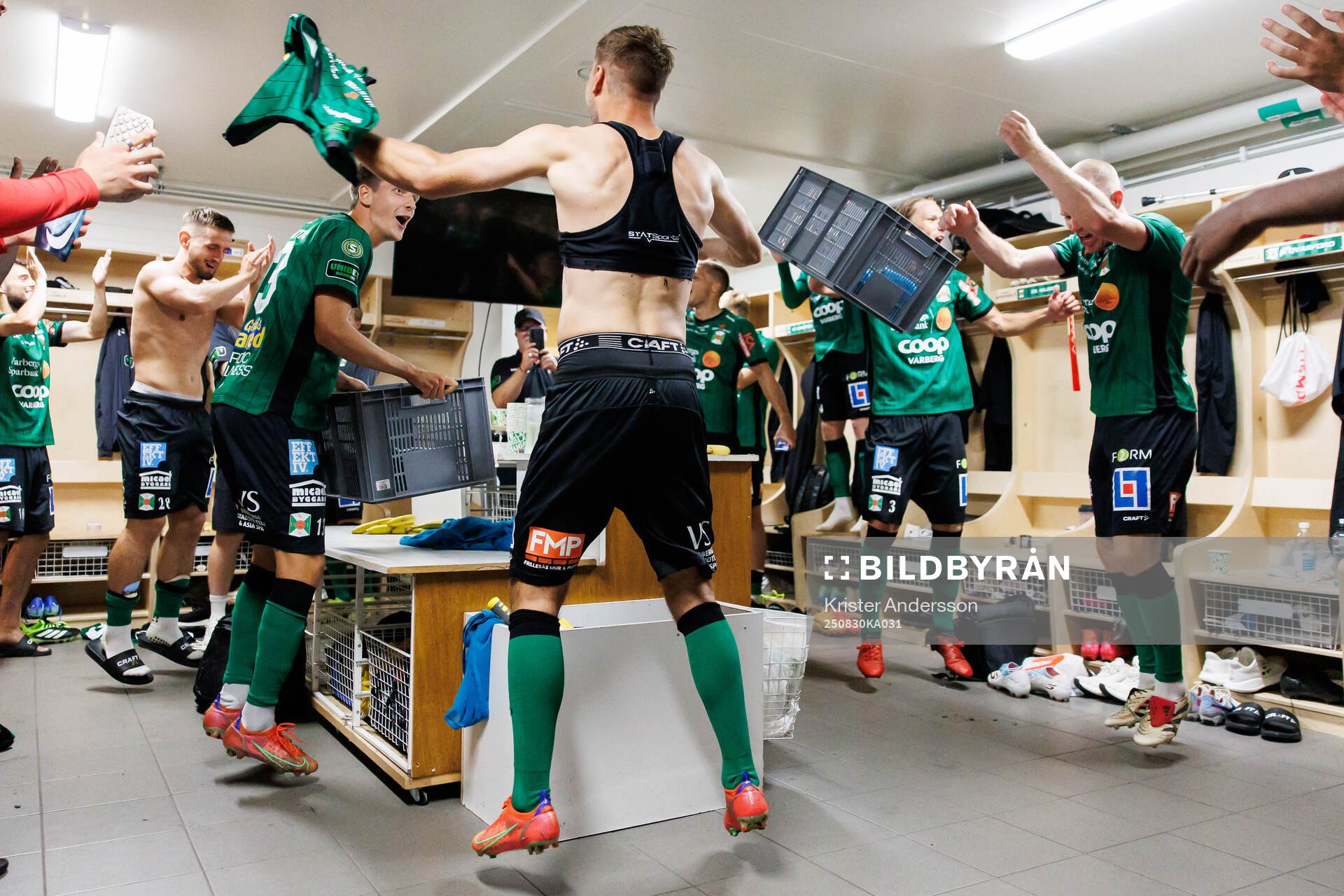 Varbergs spelare jublar