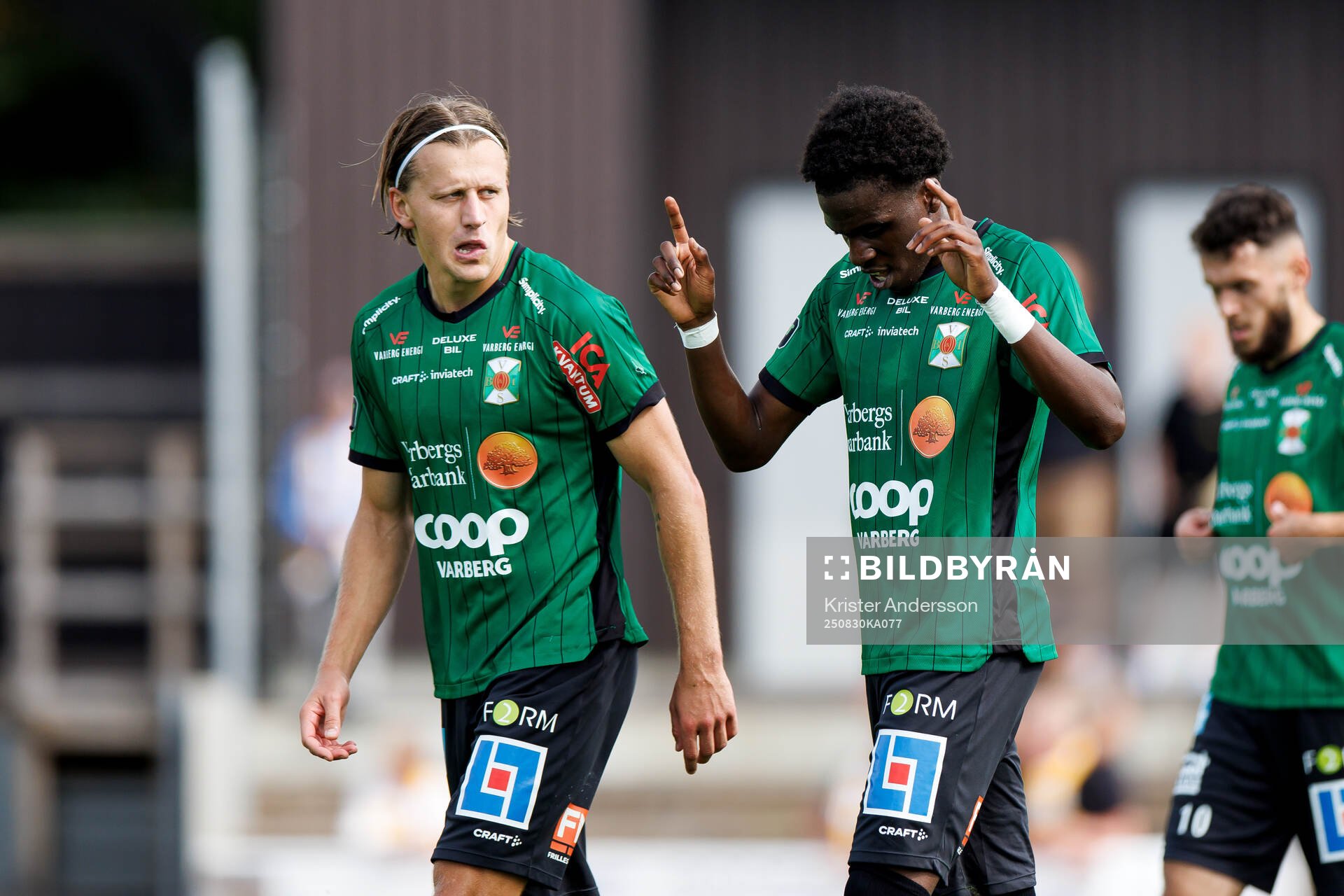 Varbergs Jesper Jonasson Westermark och Calvin Kabuye