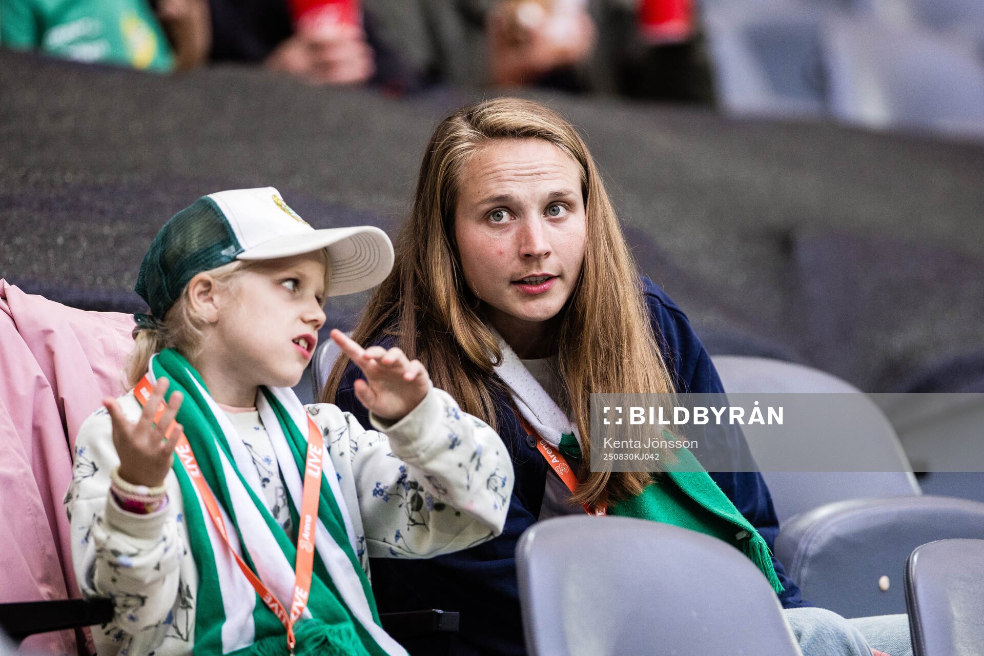Goalkeeper Anna Tamminen of Hammarby in the stands