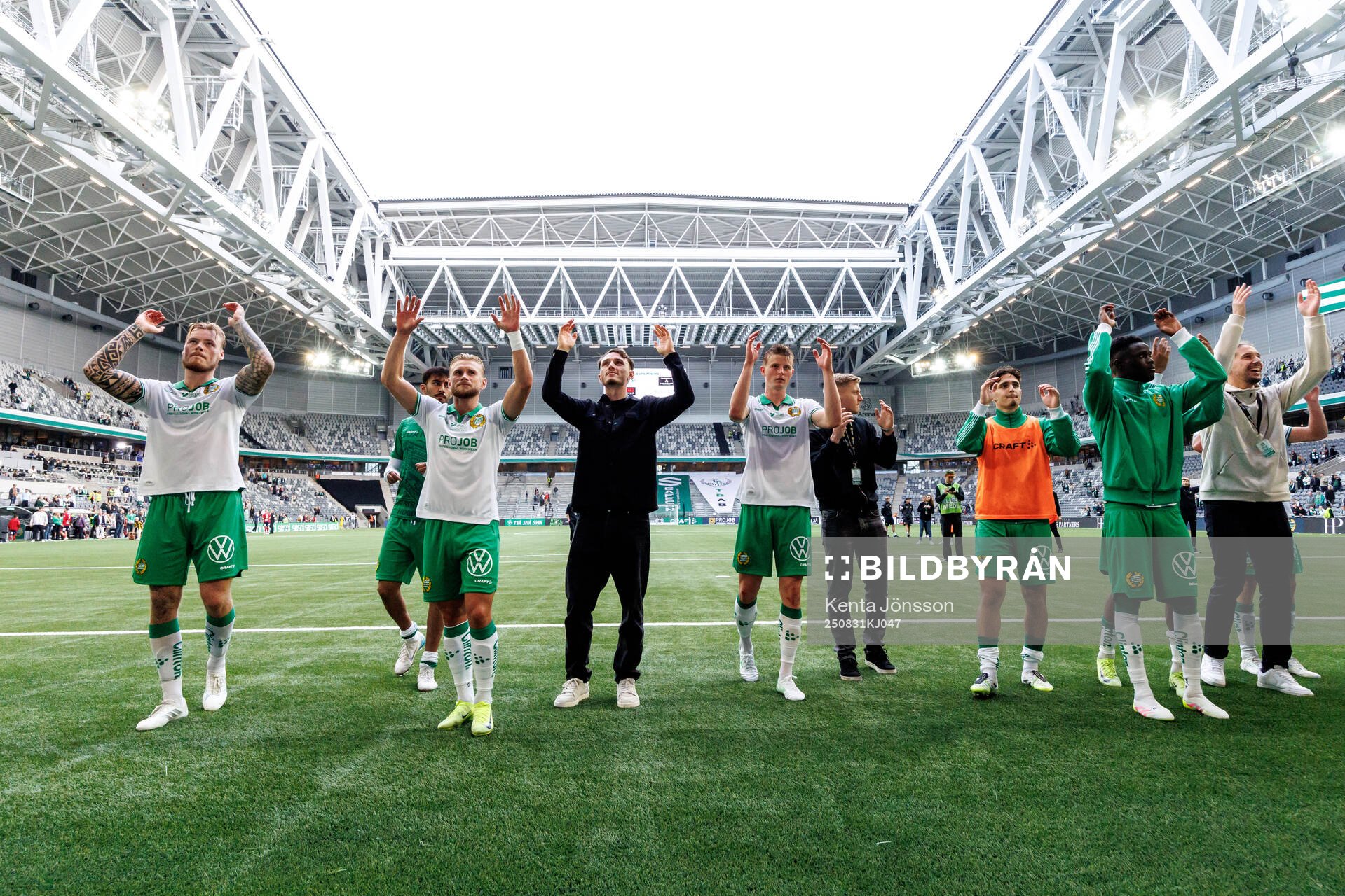 Hammarbys Victor Eriksson, Simon Strand, Noah Persson och