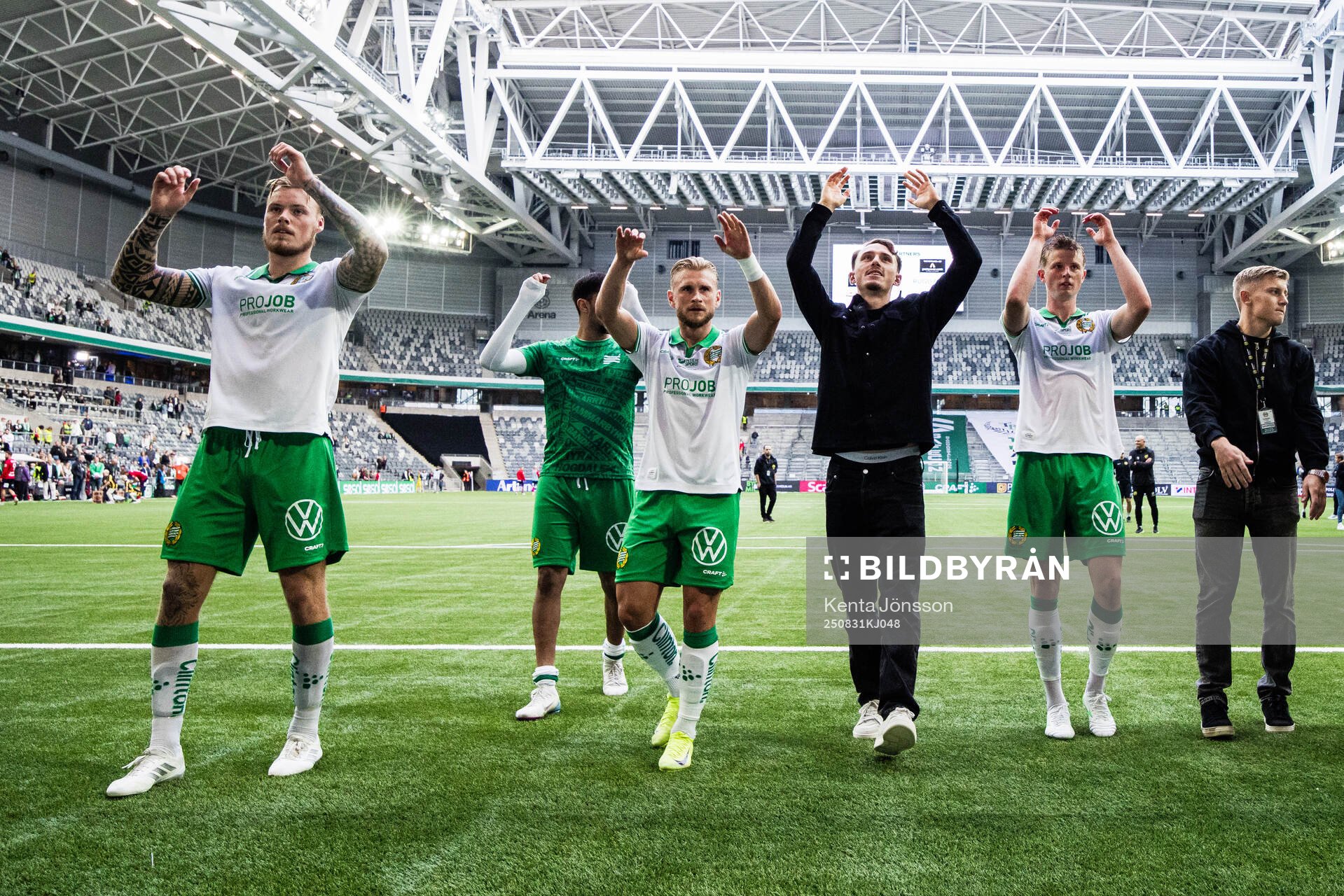 Hammarbys Victor Eriksson, Simon Strand, Noah Persson och