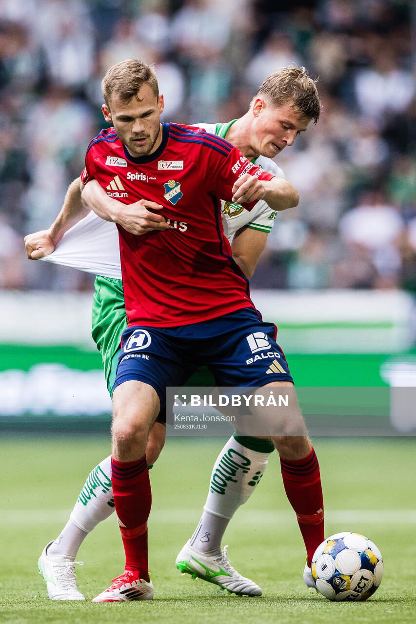 Östers Oscar Uddenäs och Hammarbys Frederik Winther