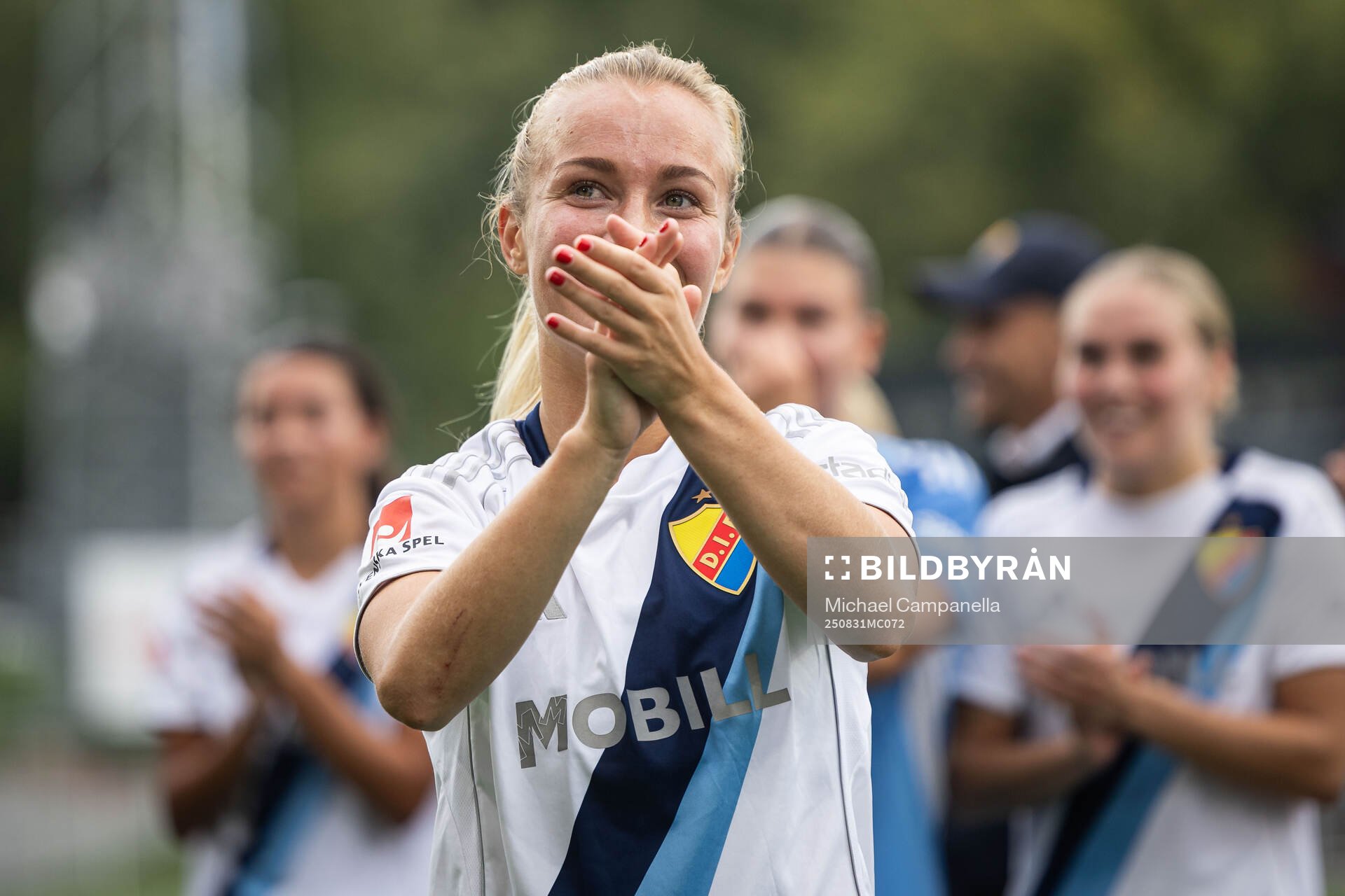 Djurgårdens Tove Almqvist jublar