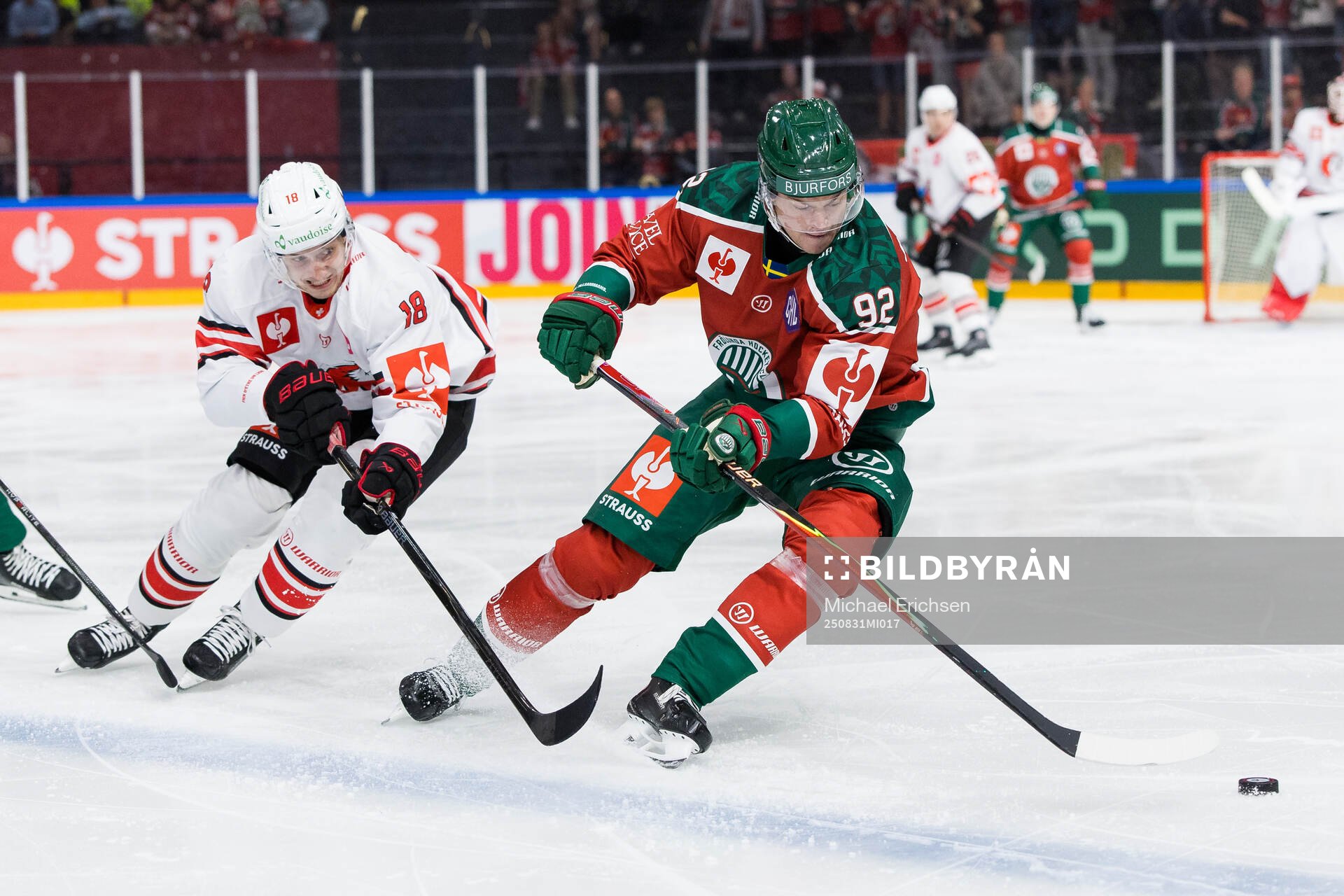 Raphael Prassl of Lausanne and Filip Cederqvist of Frölunda