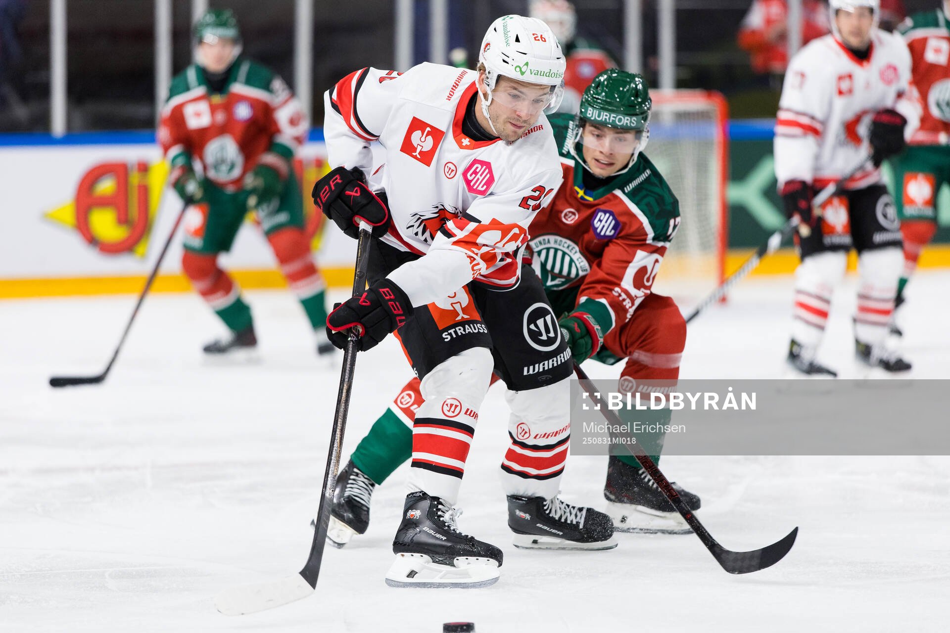 Erik Brännström of Lausanne and Isac Born of Frölunda
