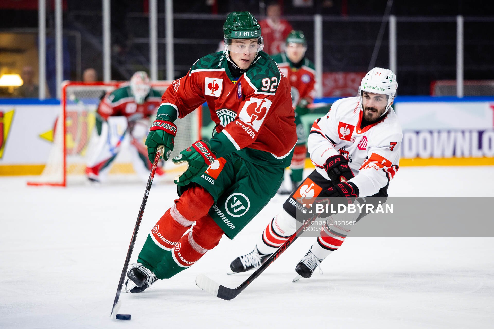 Filip Cederqvist of Frölunda and Benjamin Bougro of