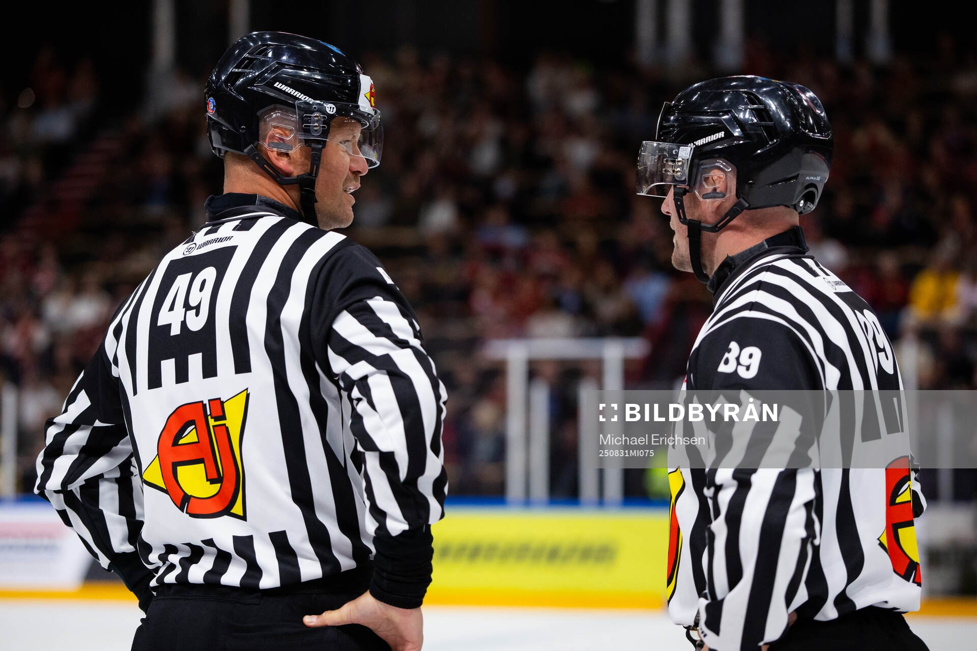 Linesmen Ludvig Lundgren and Gustav Jonsson