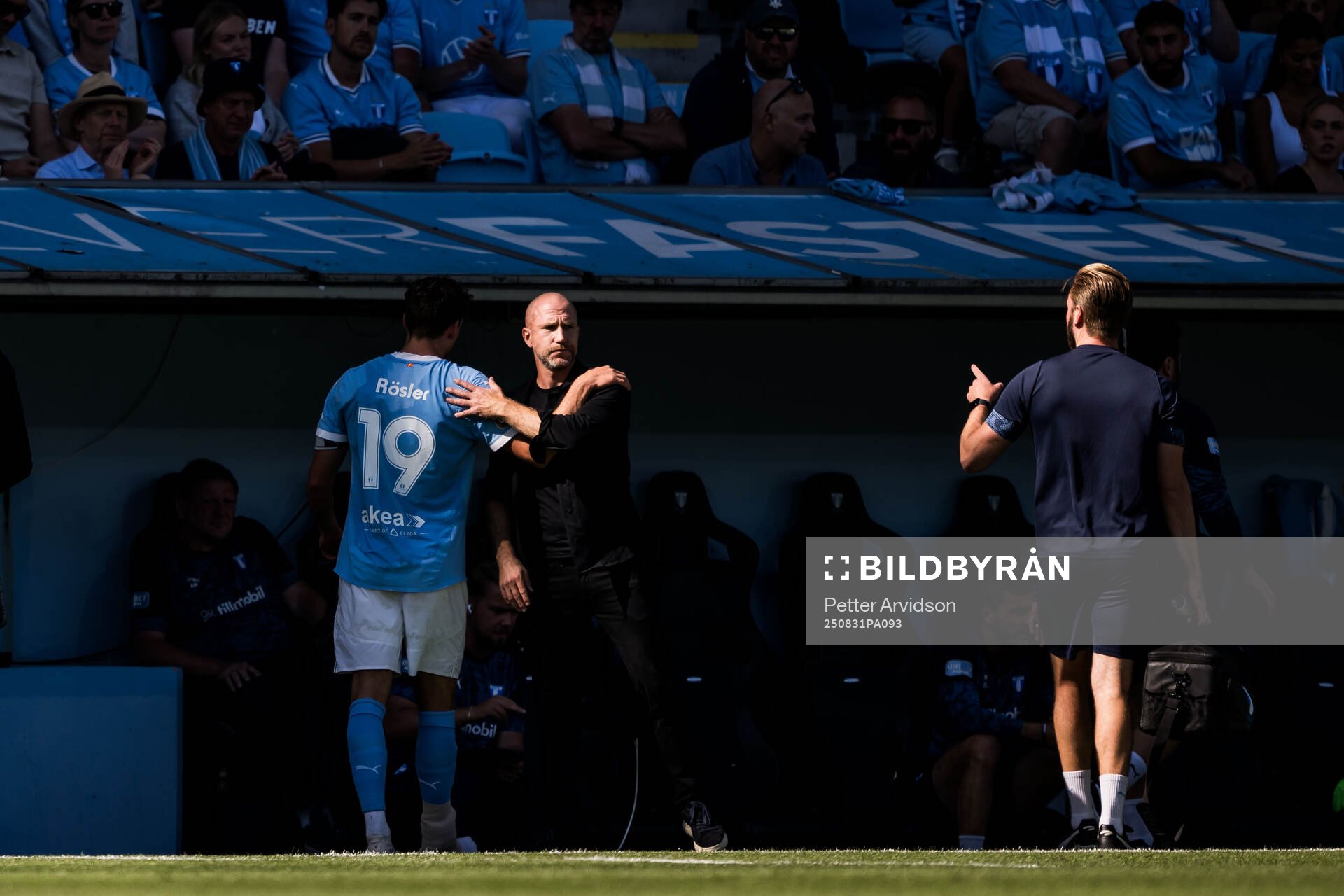 Malmö FFs Colin Rösler och huvudtränare Henrik Rydström