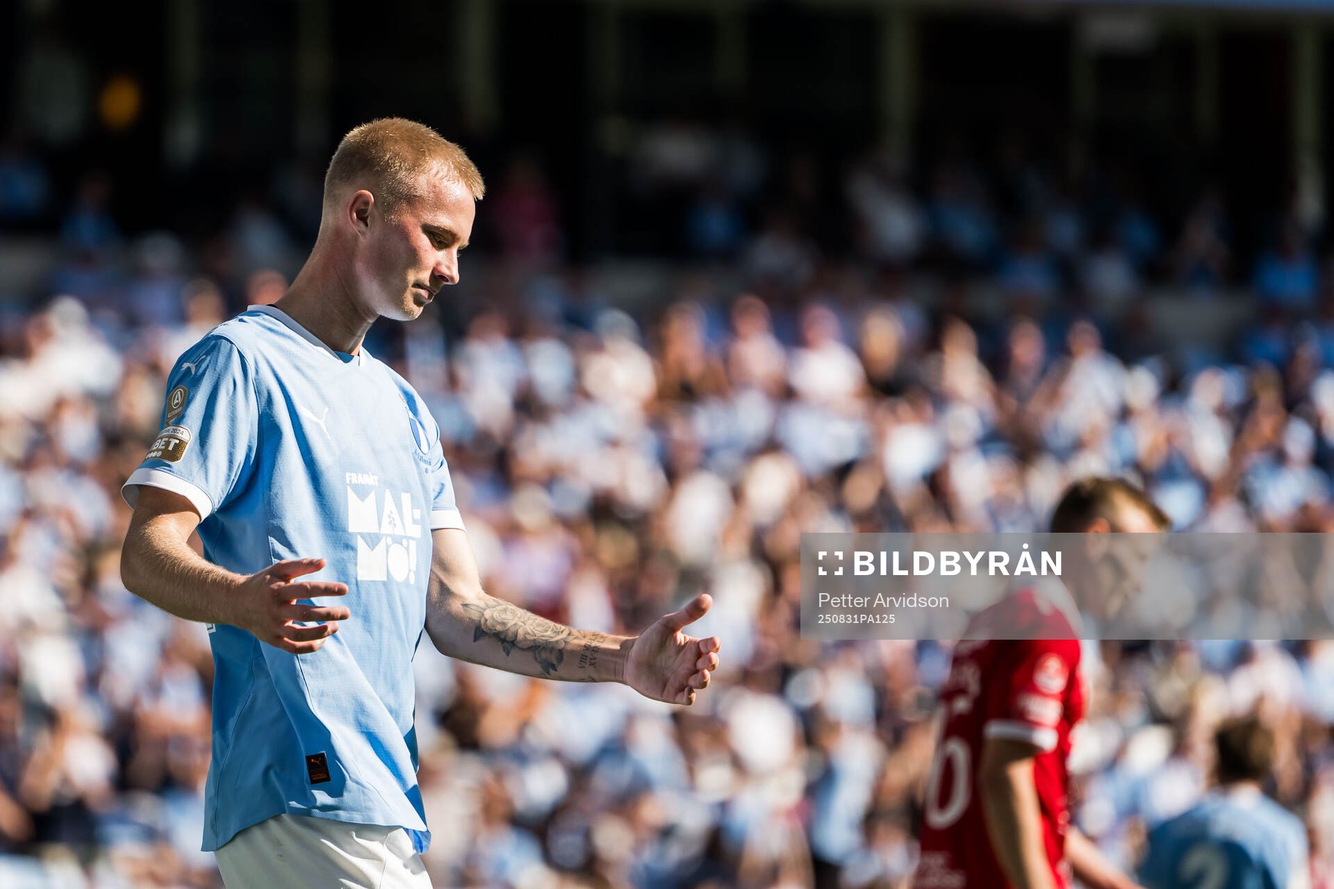 Malmö FFs Daniel Gudjohnsen deppar