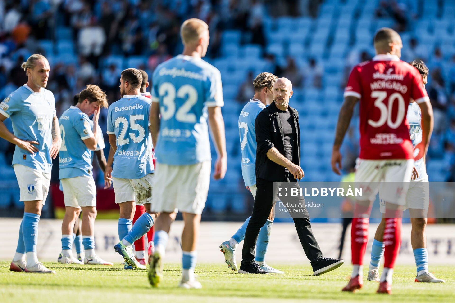 Malmö FFs huvudtränare Henrik Rydström deppar