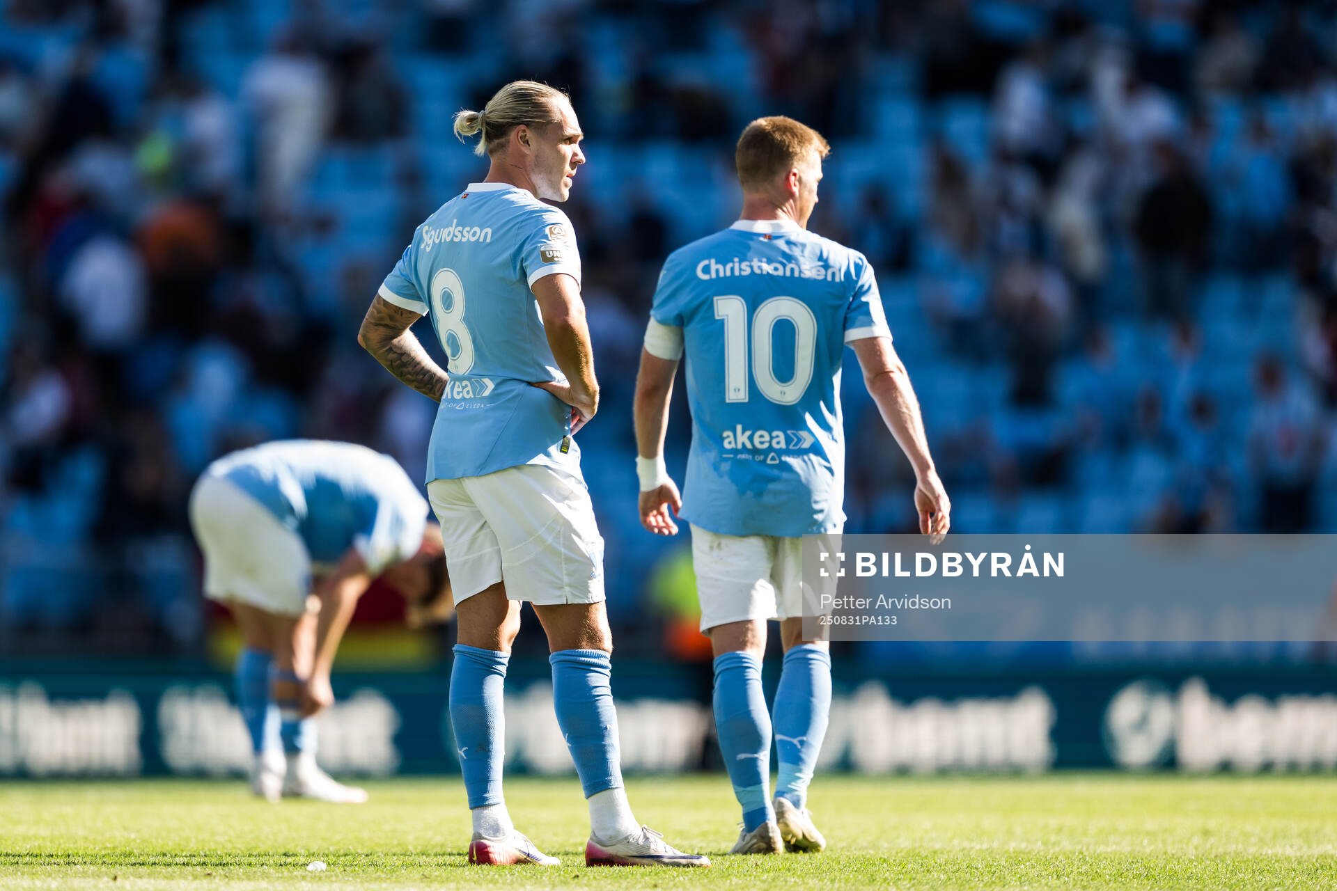 Malmö FFs Arnor Sigurdsson och Anders Christiansen deppar