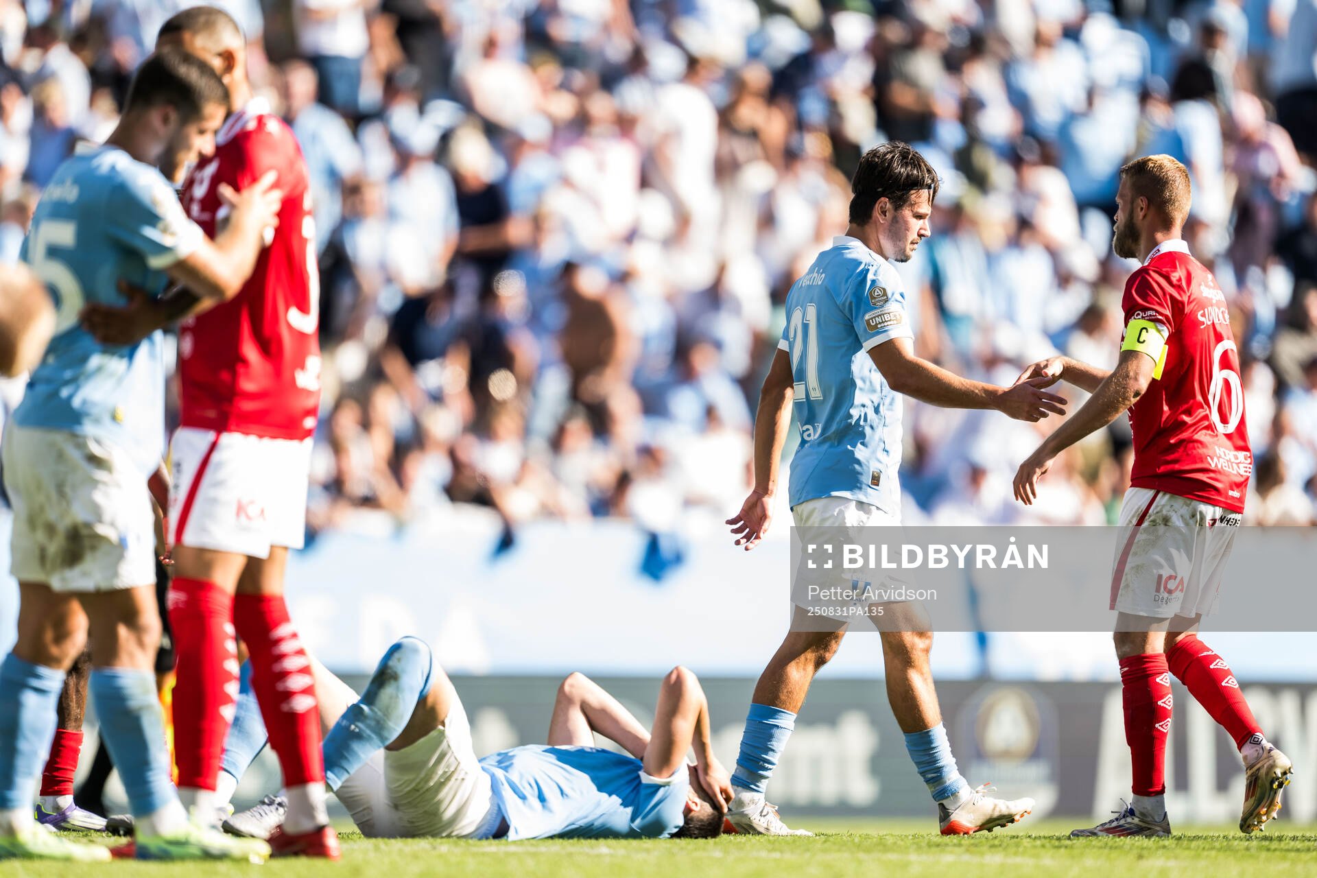 Malmö FFs Stefano Vecchia och Degerfors Daniel Sundgren