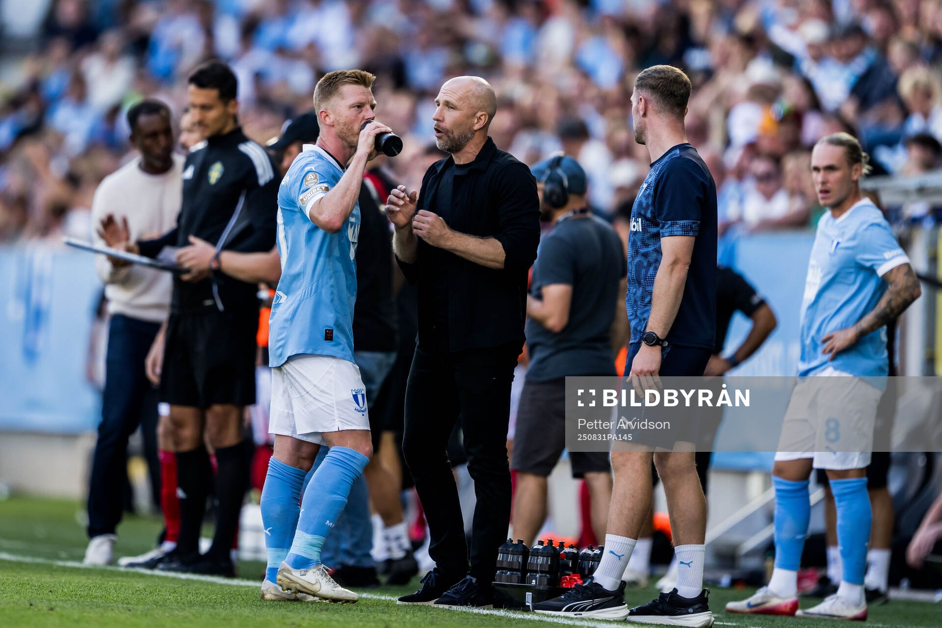 Malmö FFs Anders Christiansen och huvudtränare Henrik