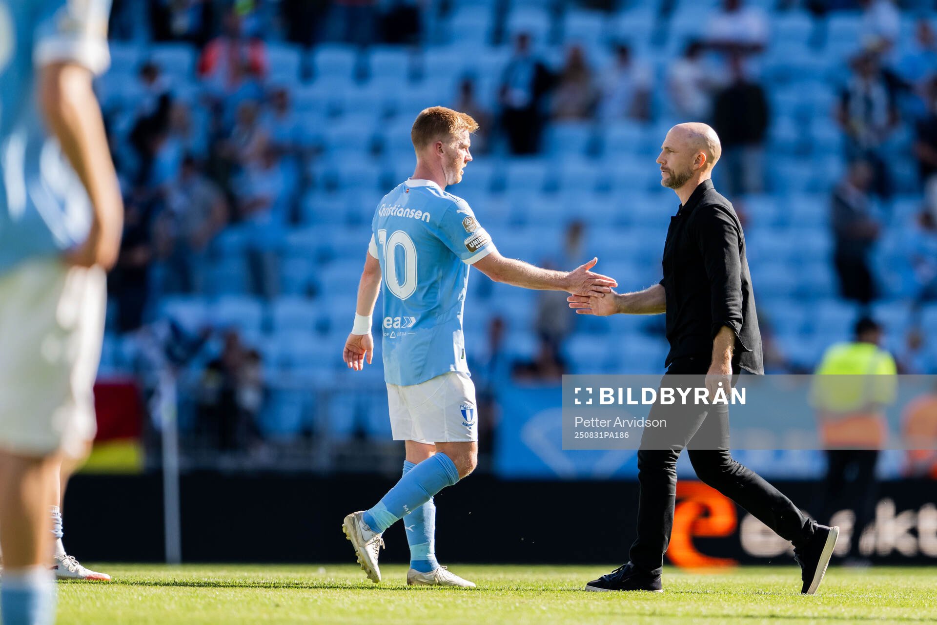 Malmö FFs Anders Christiansen och huvudtränare Henrik