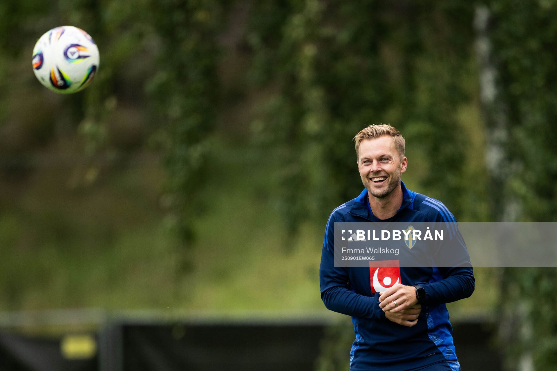 Assistant coach Sebastian Larsson of the Swedish national