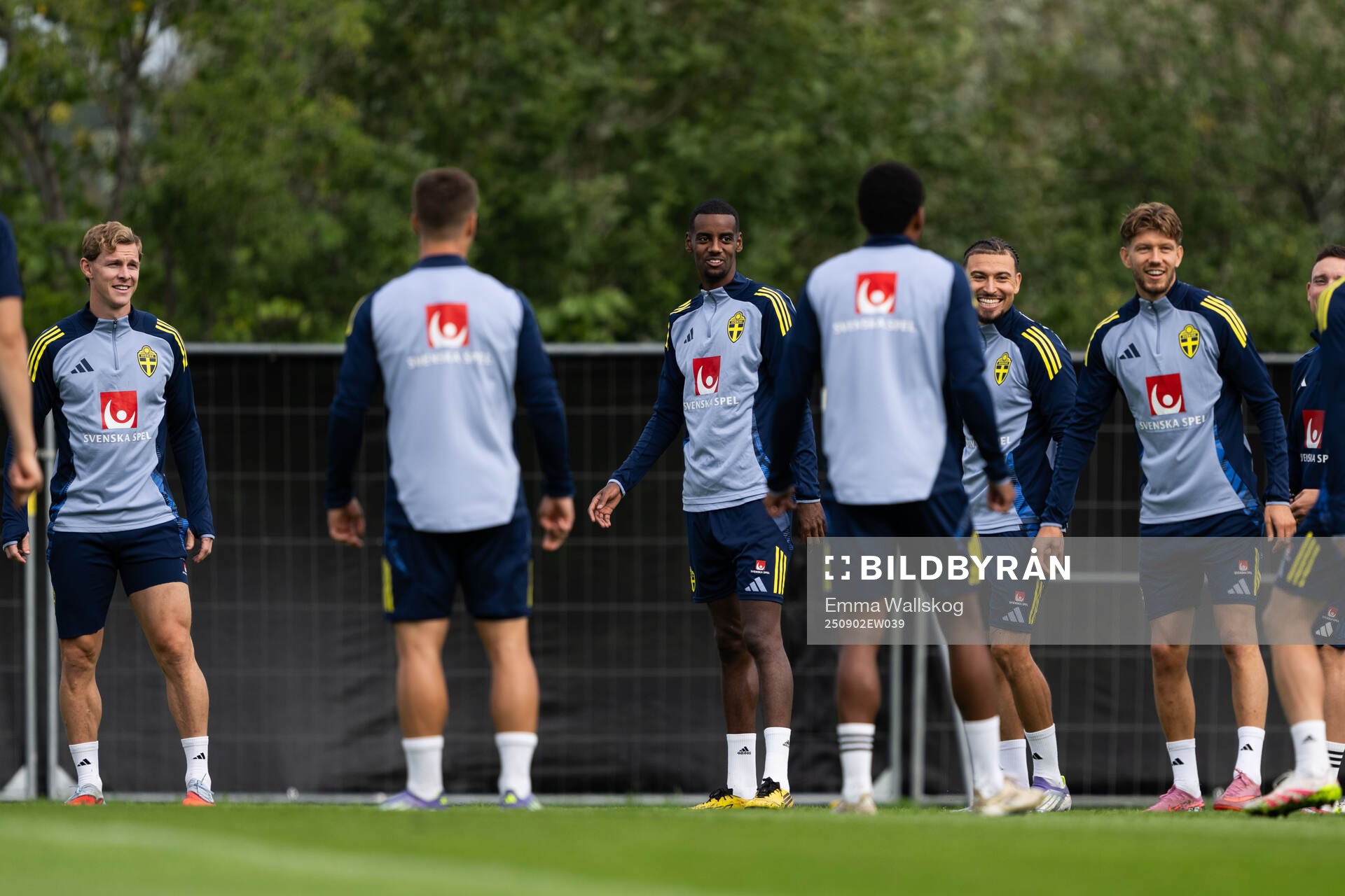 Emil Krafth, Alexander Isak, Jordan Larsson and Anton