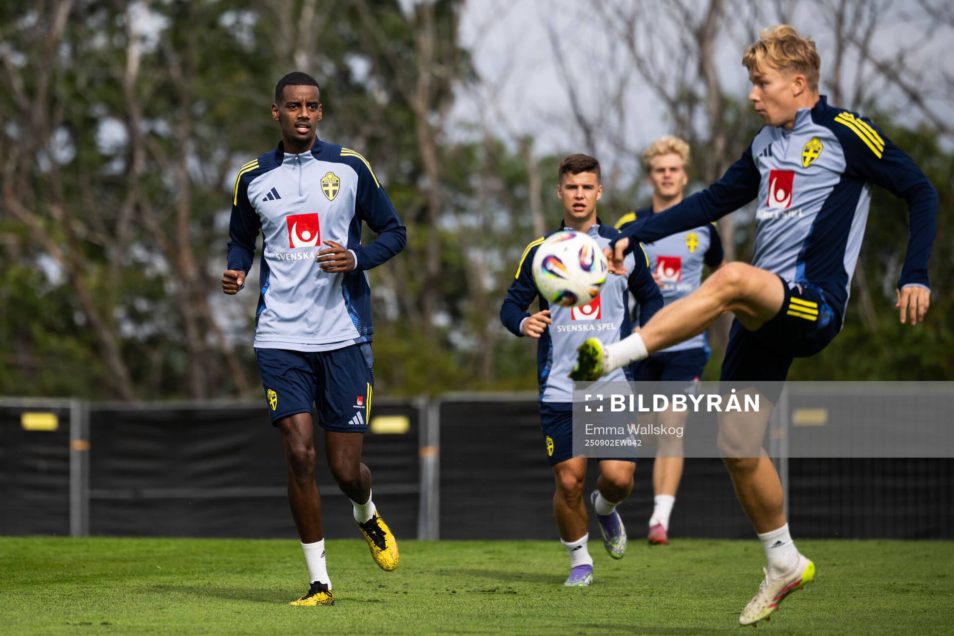 Alexander Isak and Daniel Svensson of the Swedish national