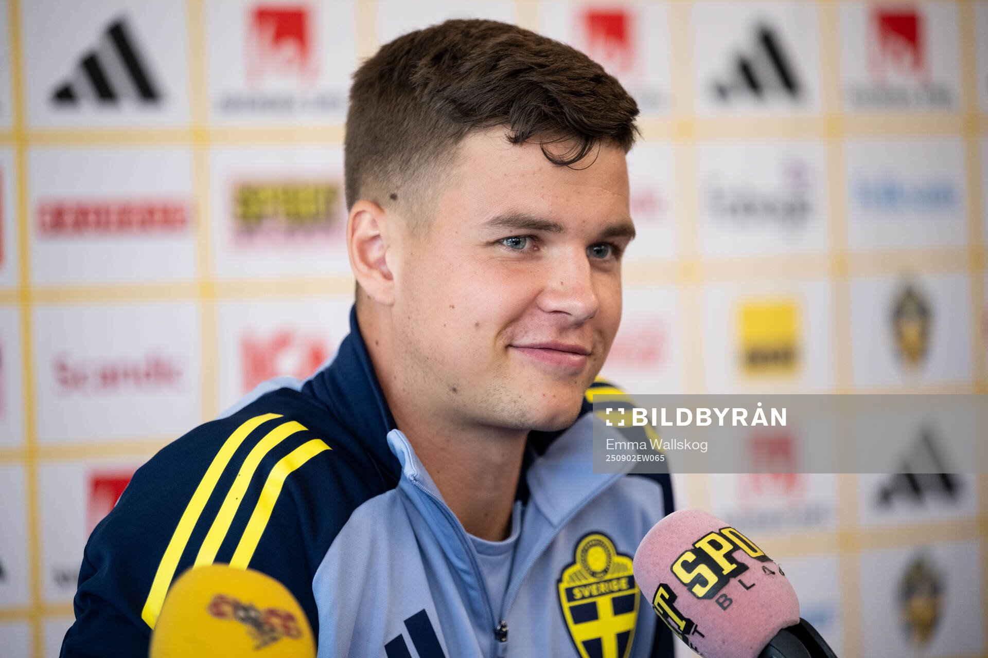 Samuel Dahl of the Swedish national football team in mixed