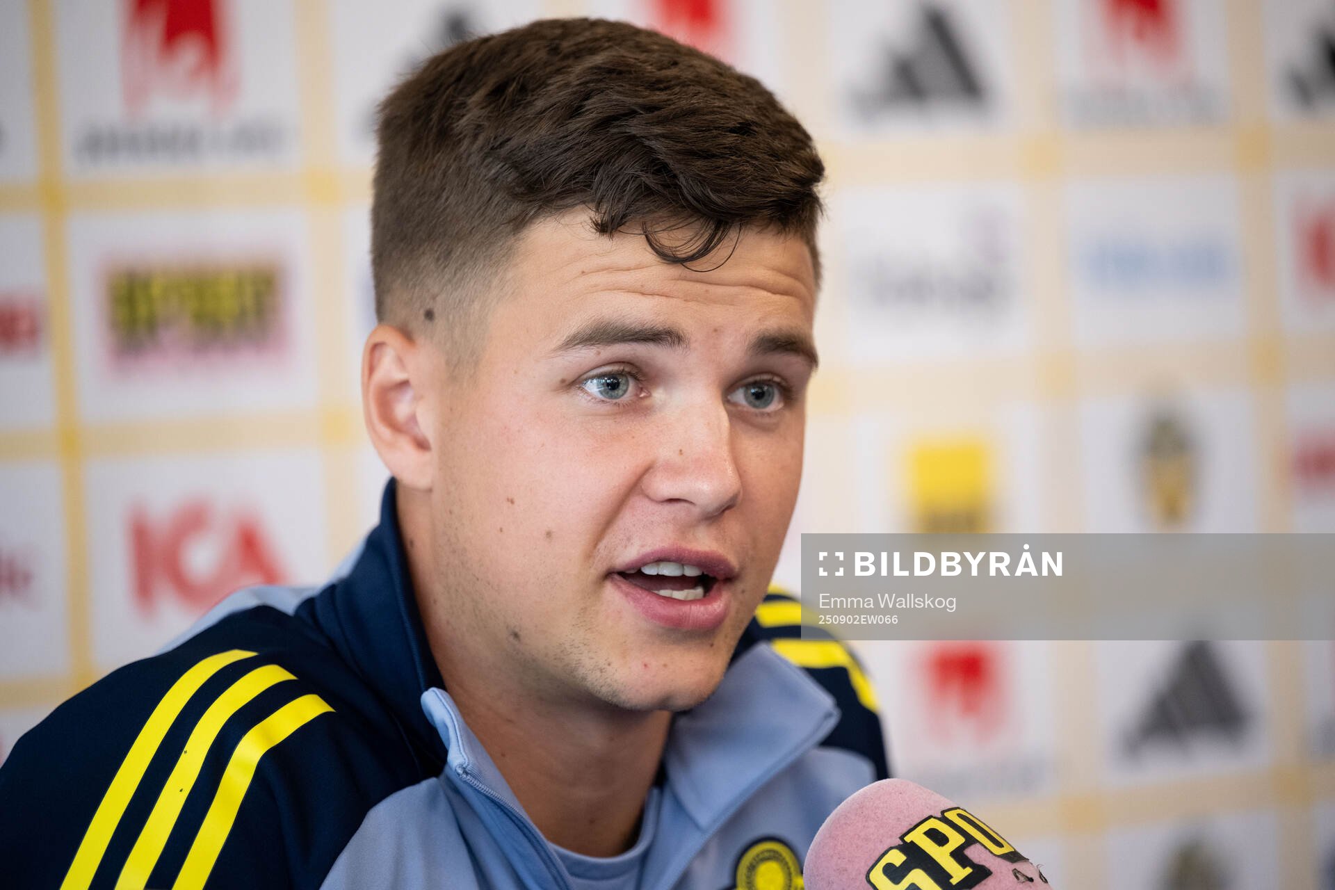 Samuel Dahl of the Swedish national football team in mixed