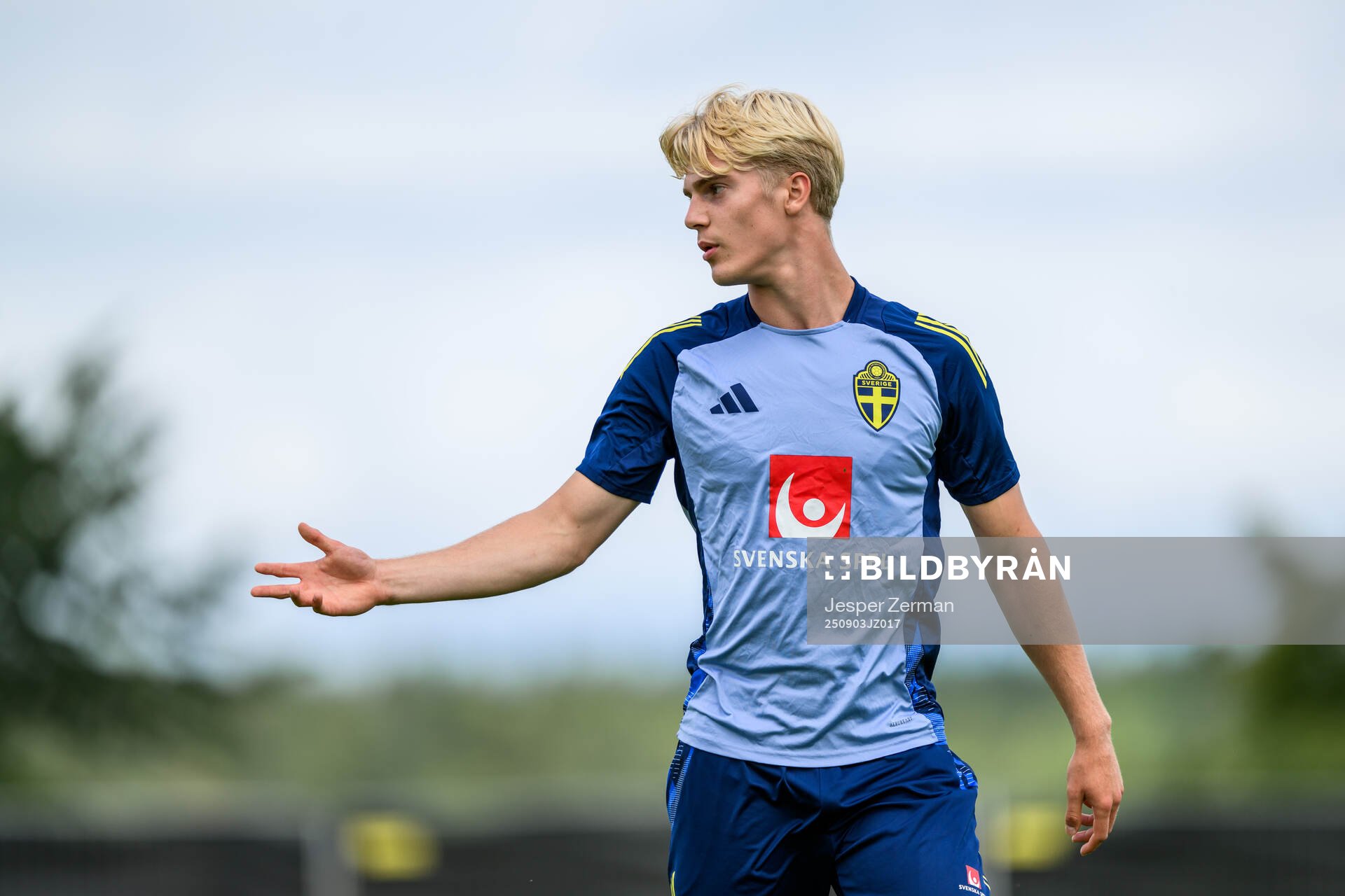Lucas Bergvall of the Swedish men's football national team