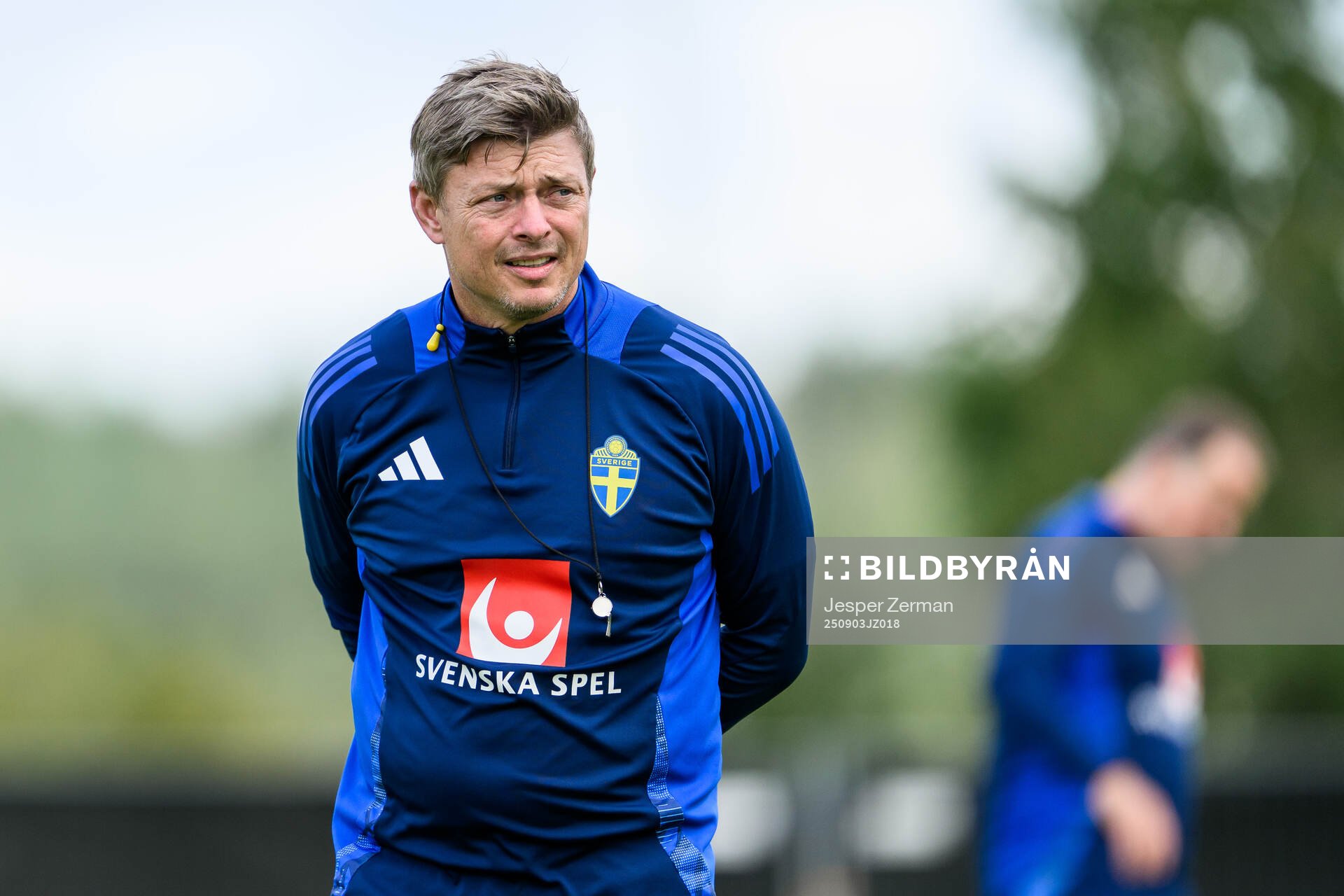Head coach Jon Dahl Tomasson of the Swedish men's football