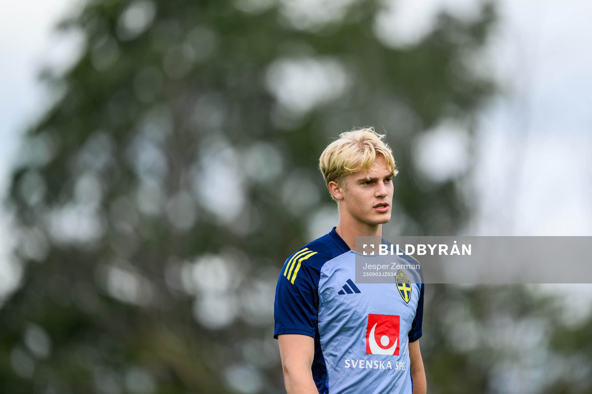Lucas Bergvall of the Swedish men's football national team