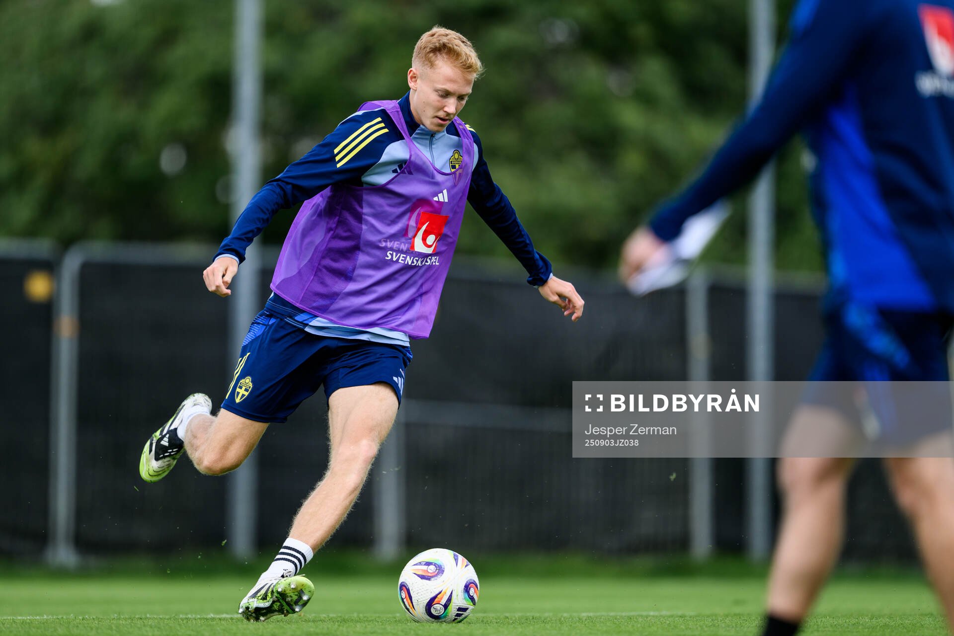 Hugo Larsson of the Swedish men's football national team at