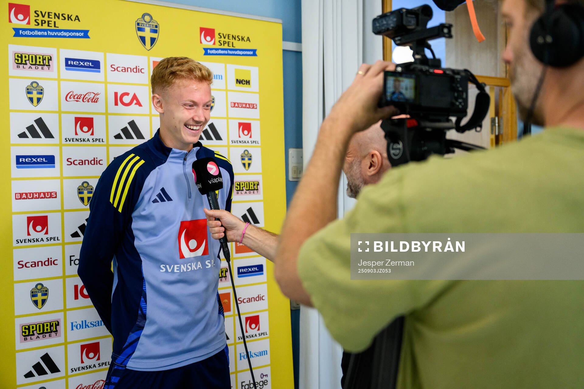 Hugo Larsson of the Swedish men's football national team