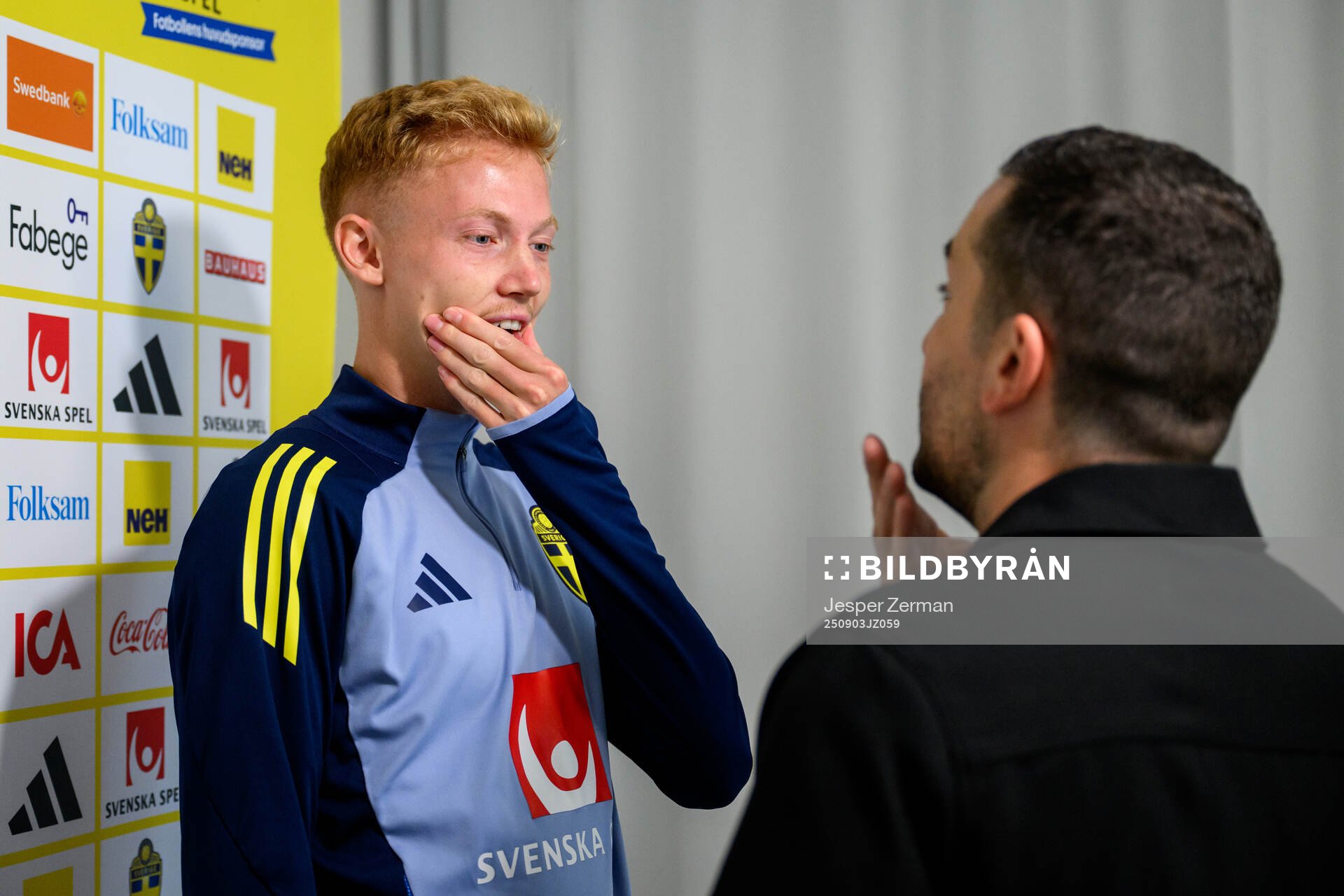 Hugo Larsson of the Swedish men's football national team