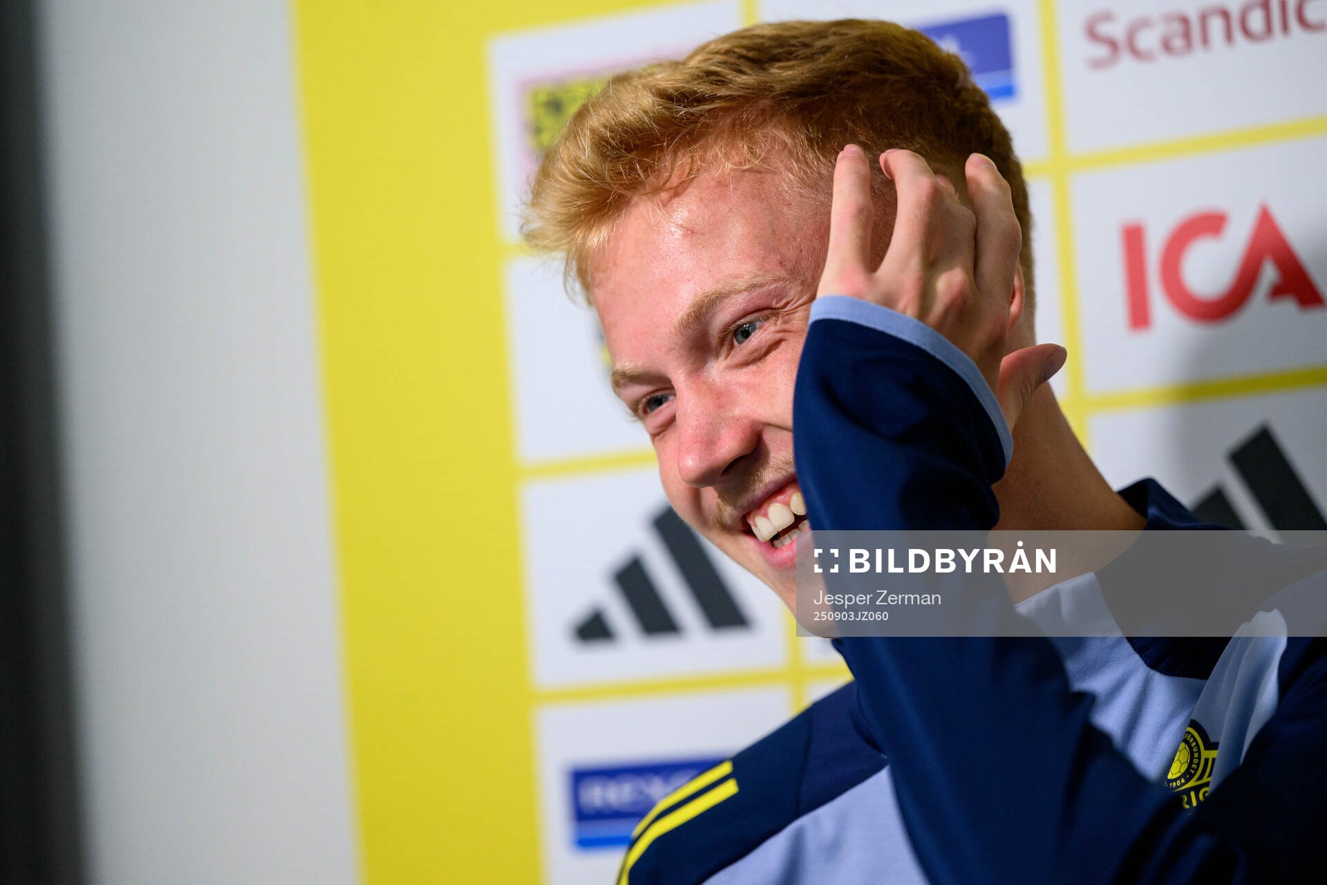 Hugo Larsson of the Swedish men's football national team